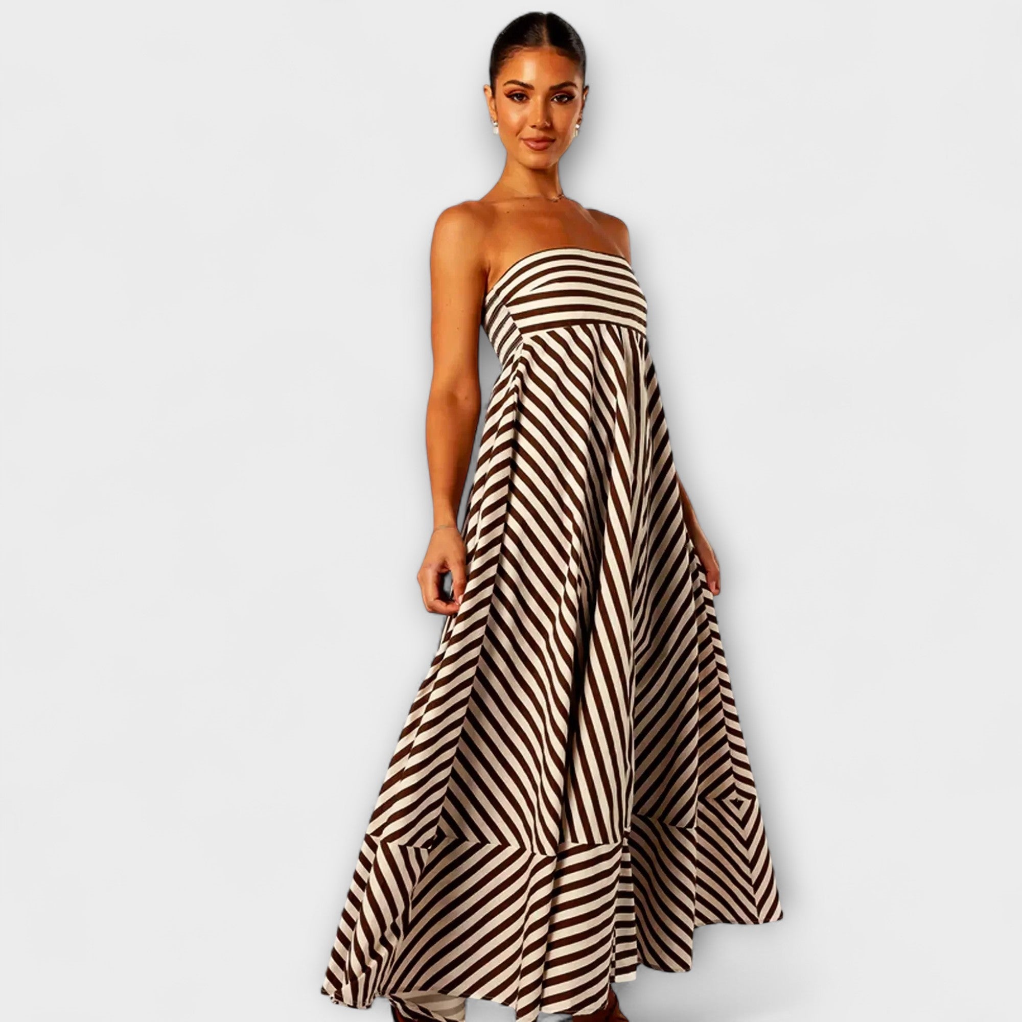 Vestido Largo de Fiesta con Volantes | Dami