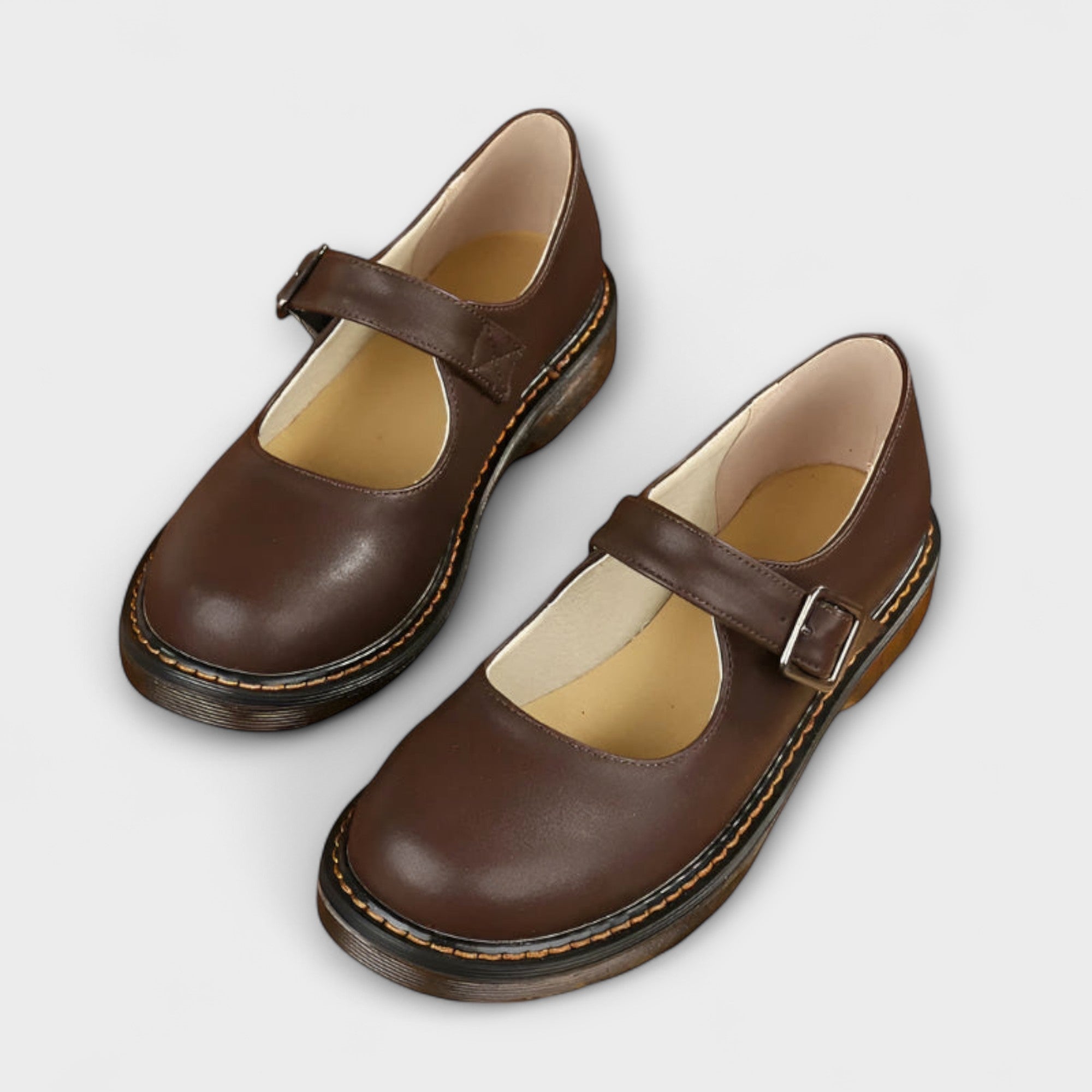 Zapatos Mary Jane de Piel Estilo Vintage | Eldima