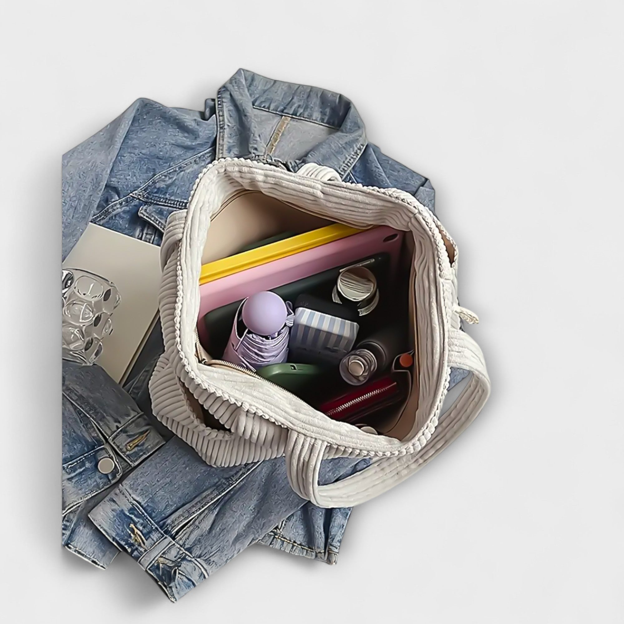 Bolso Tote de Pana con Asa de Cuerda Tilda | Eduarda