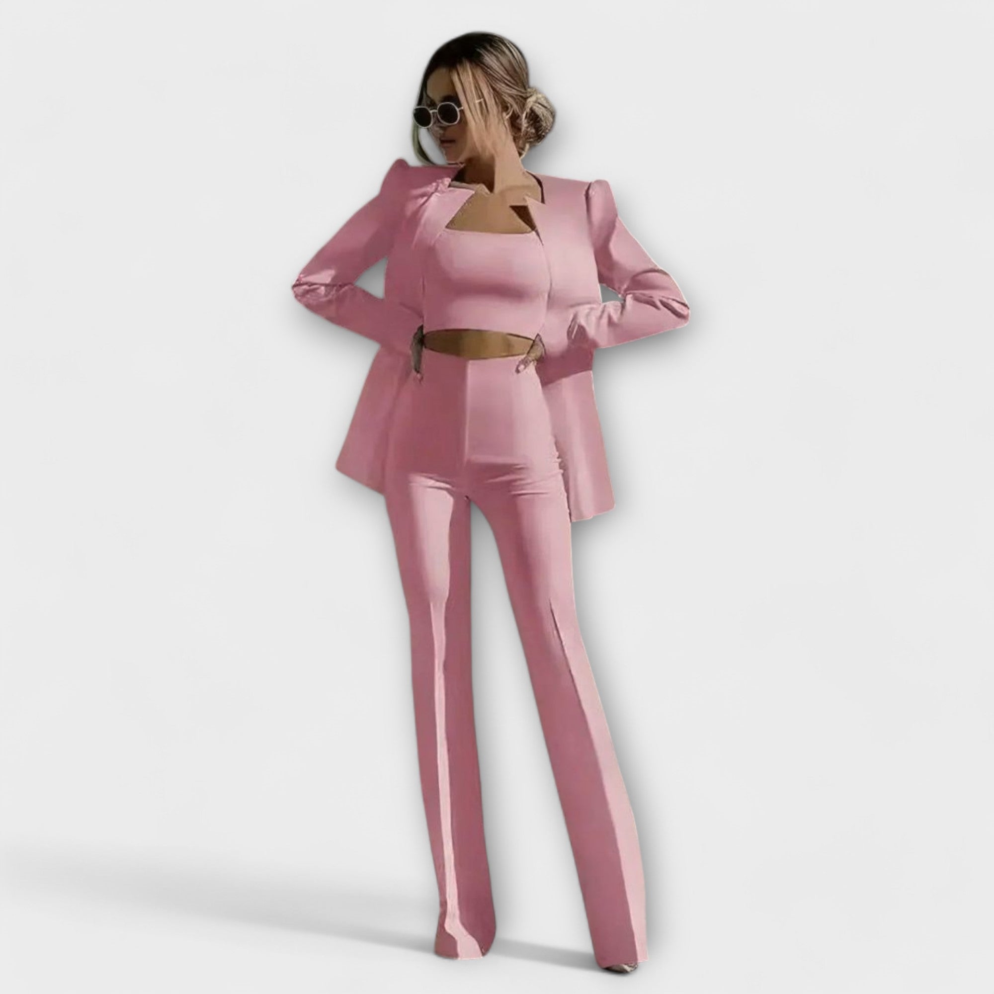 Conjunto de 3 Piezas para Mujer: Blazer, Top y Pantalón | Olivia
