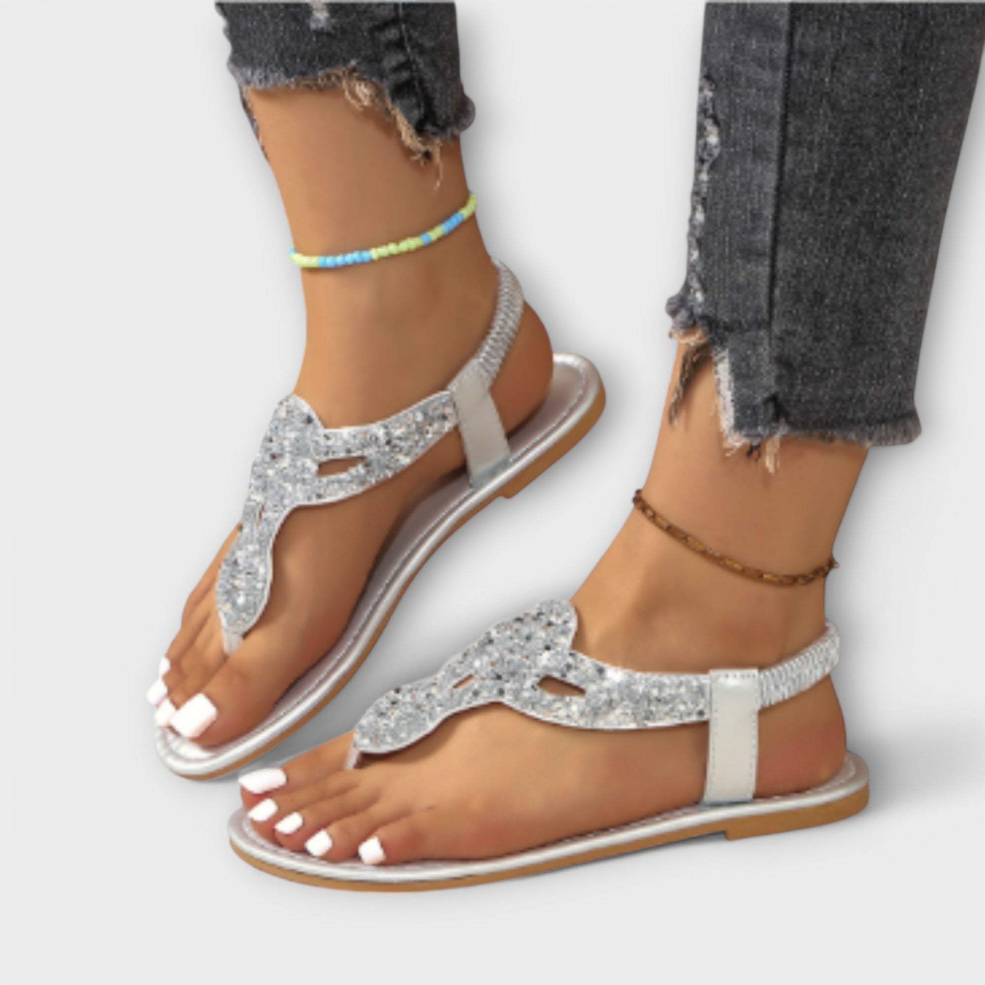 Sandalias Ortopédicas con Cristales para Mujer | Katty