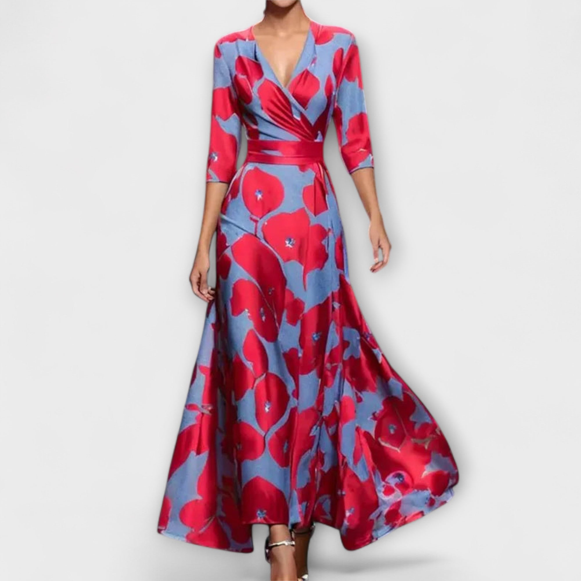 Vestido Elegante con Mangas de Diseño | Alma