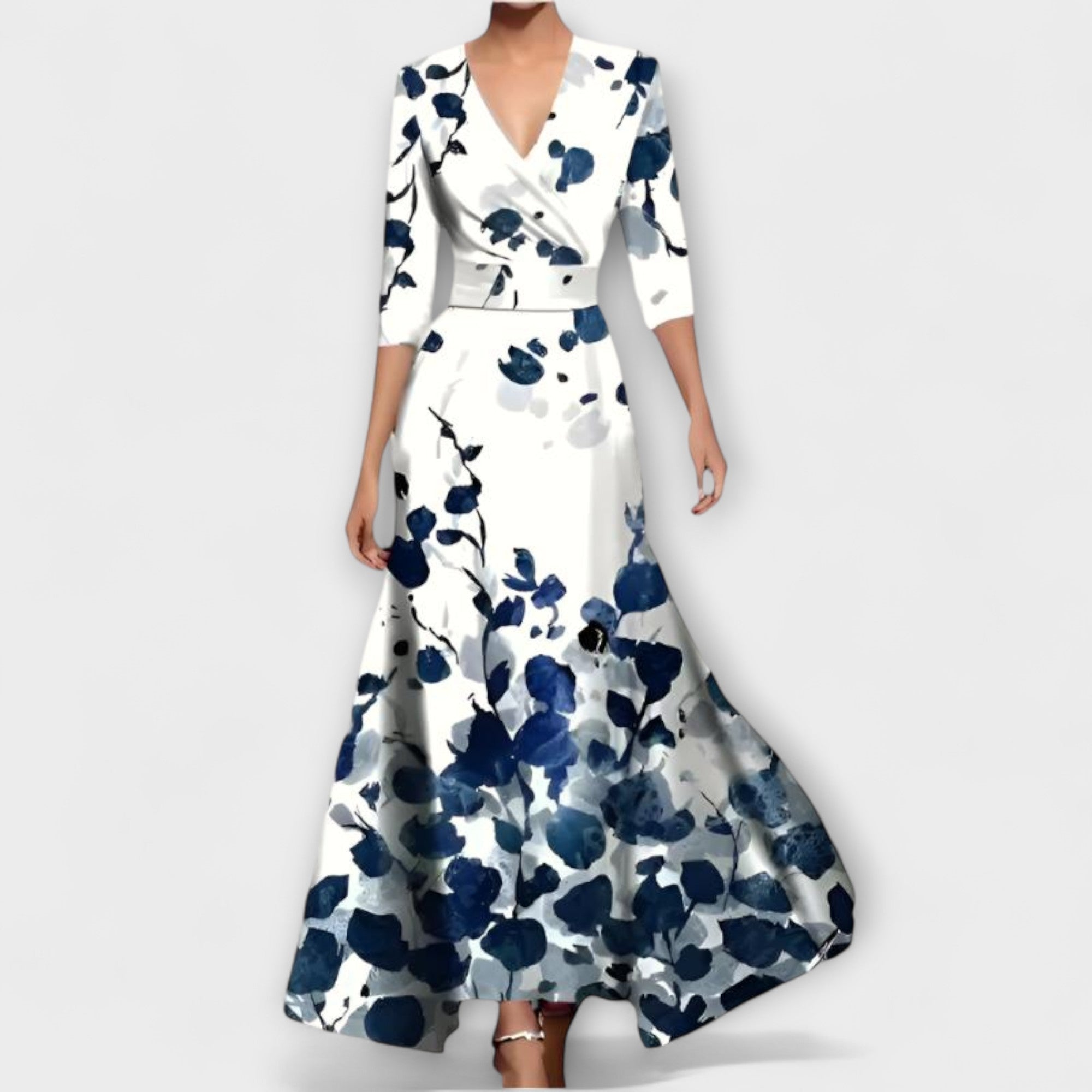 Vestido Elegante con Mangas de Diseño | Alma