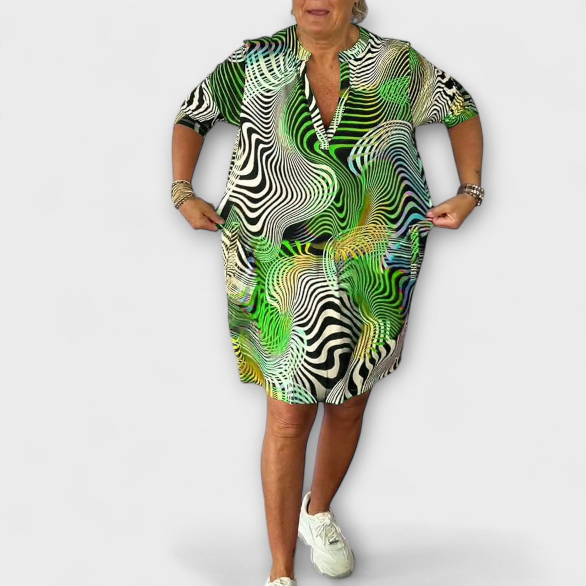 Vestido de Fiesta de Colores con Drapeado Liora | Larah