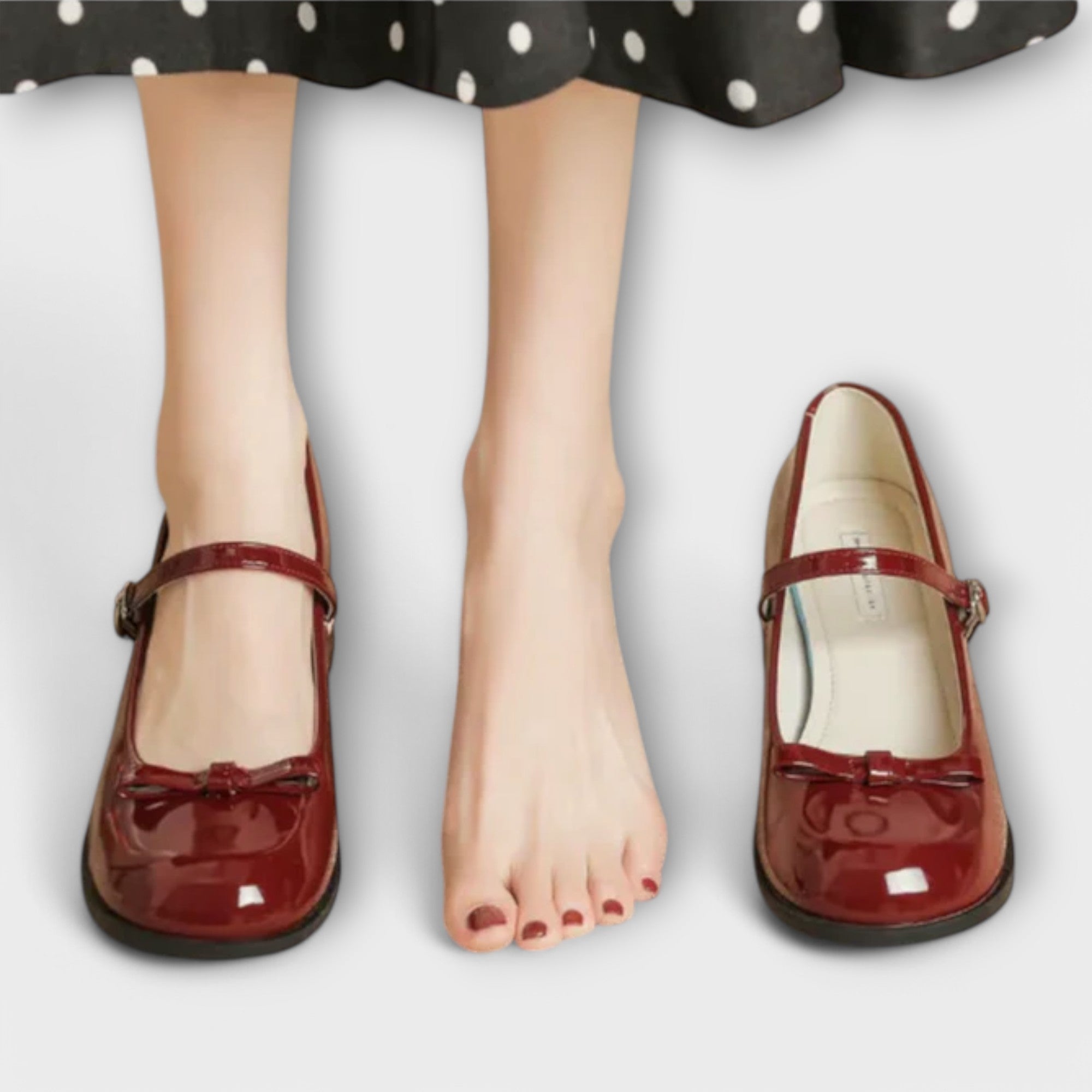 Zapatos Mary Jane con Tacón de Piel | Jane