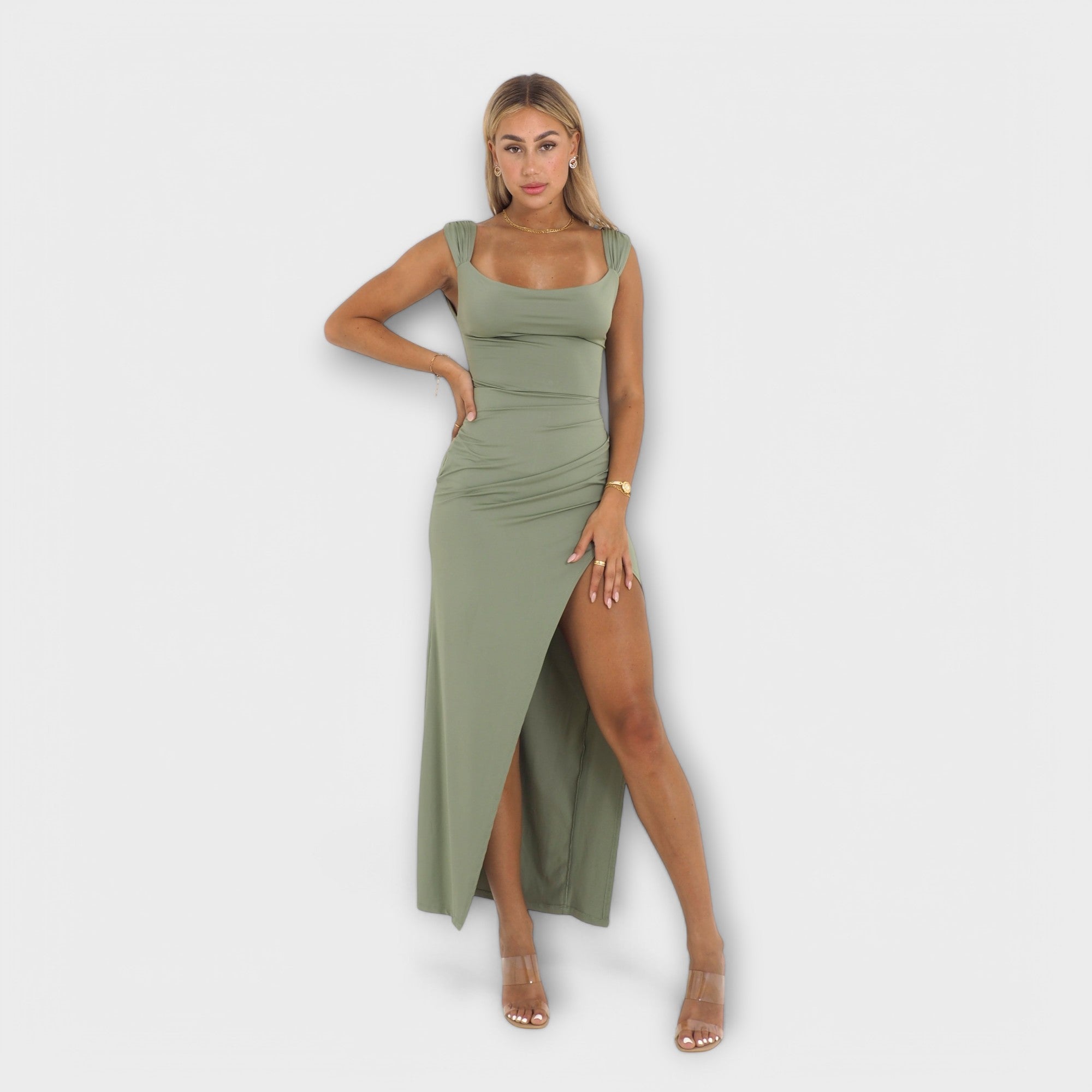 Vestido Midi de Punto Canalé | Vel