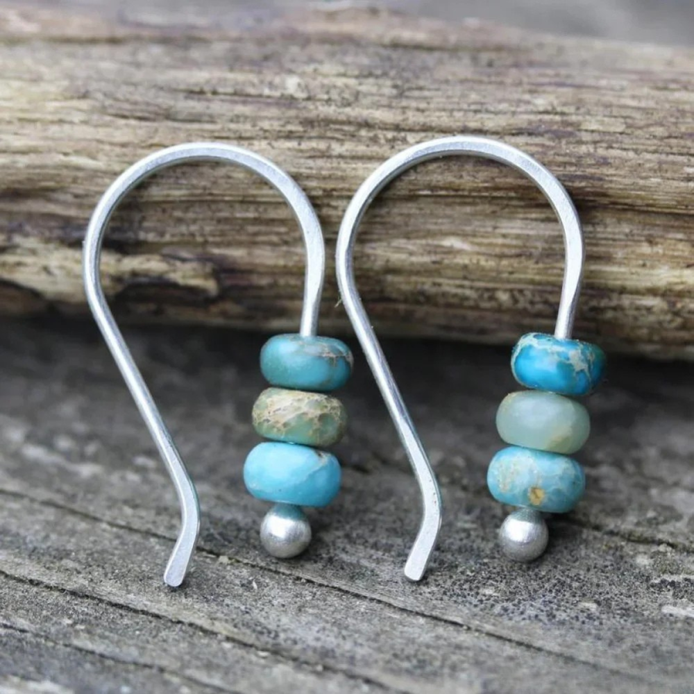 Pendientes de Perlas con Turquesa para Mujer | Joyanah