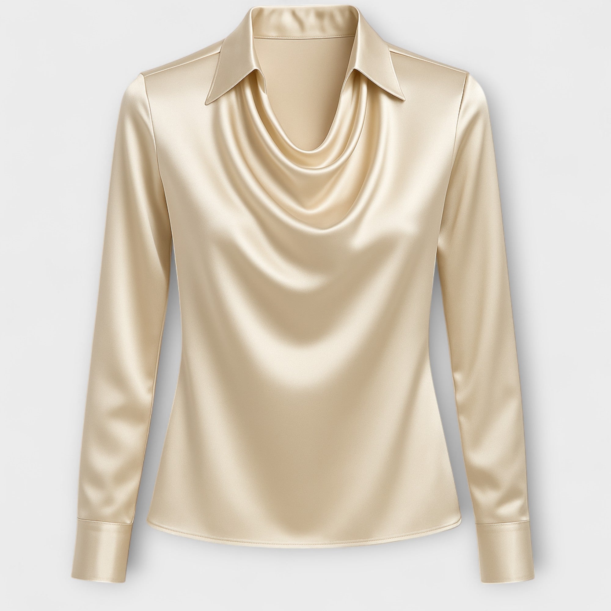 Blusa Brillante con Cuello de Volantes para Mujer | Larissa