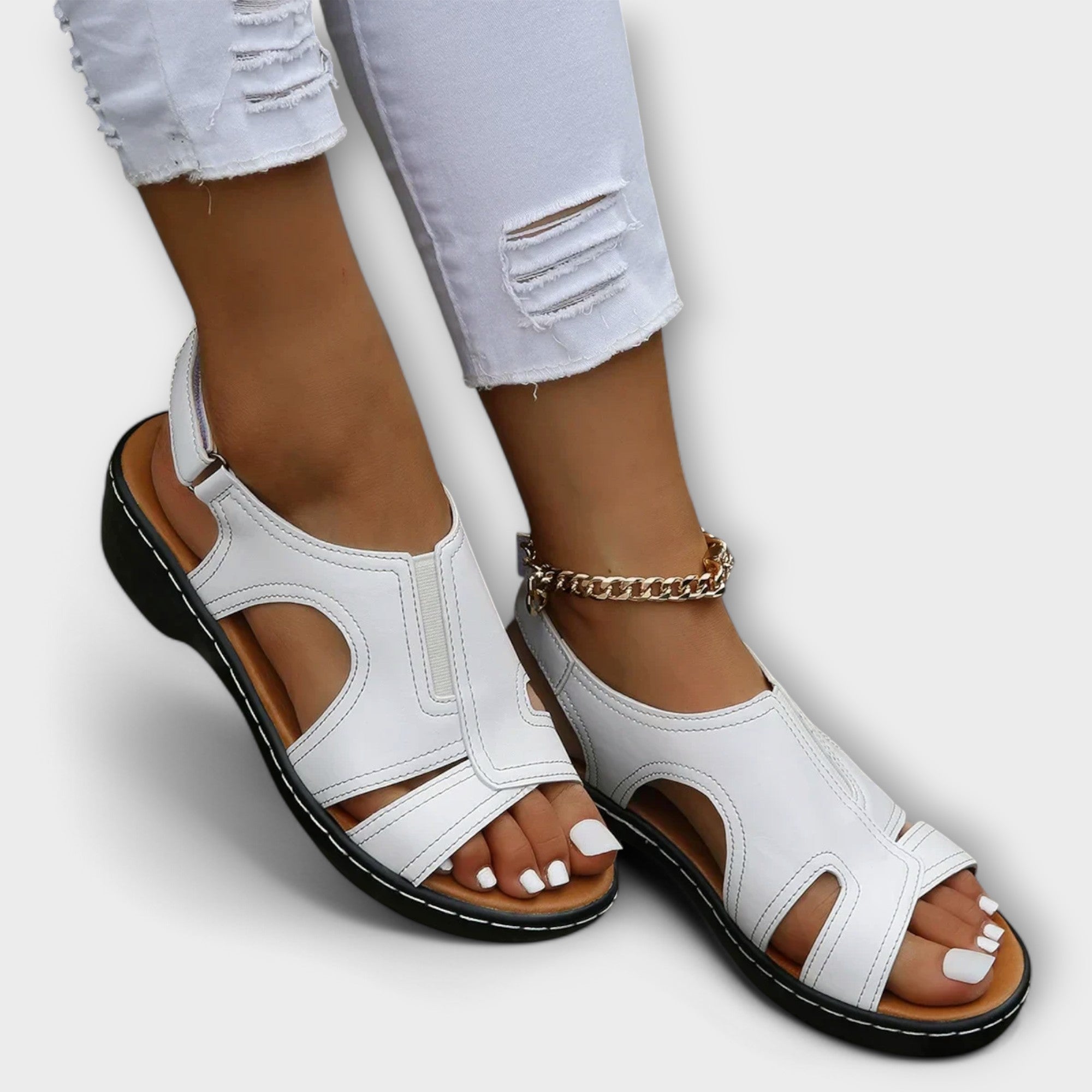 Sandalias Ortopédicas de Piel para Mujer | Christina