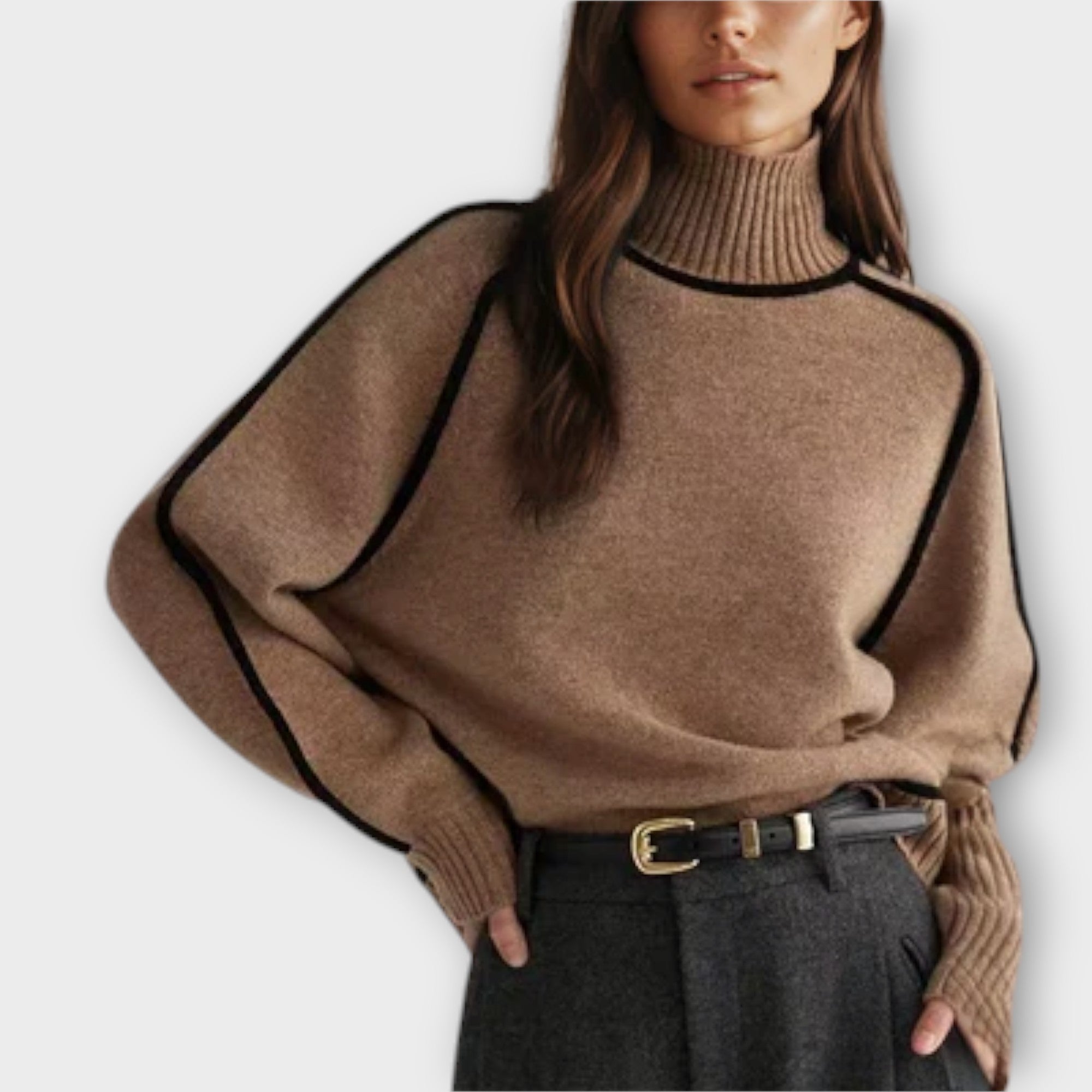 Jersey de Cuello Alto Suave y Elegante para Mujer | Lana