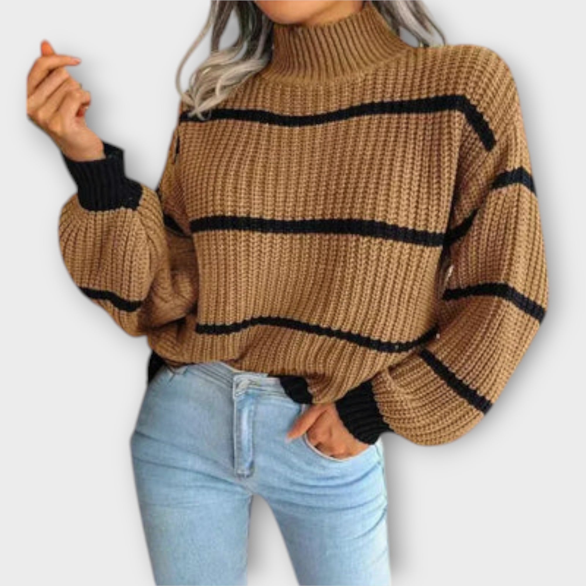Jersey de Punto a Rayas Estilo Marinero | Gabi