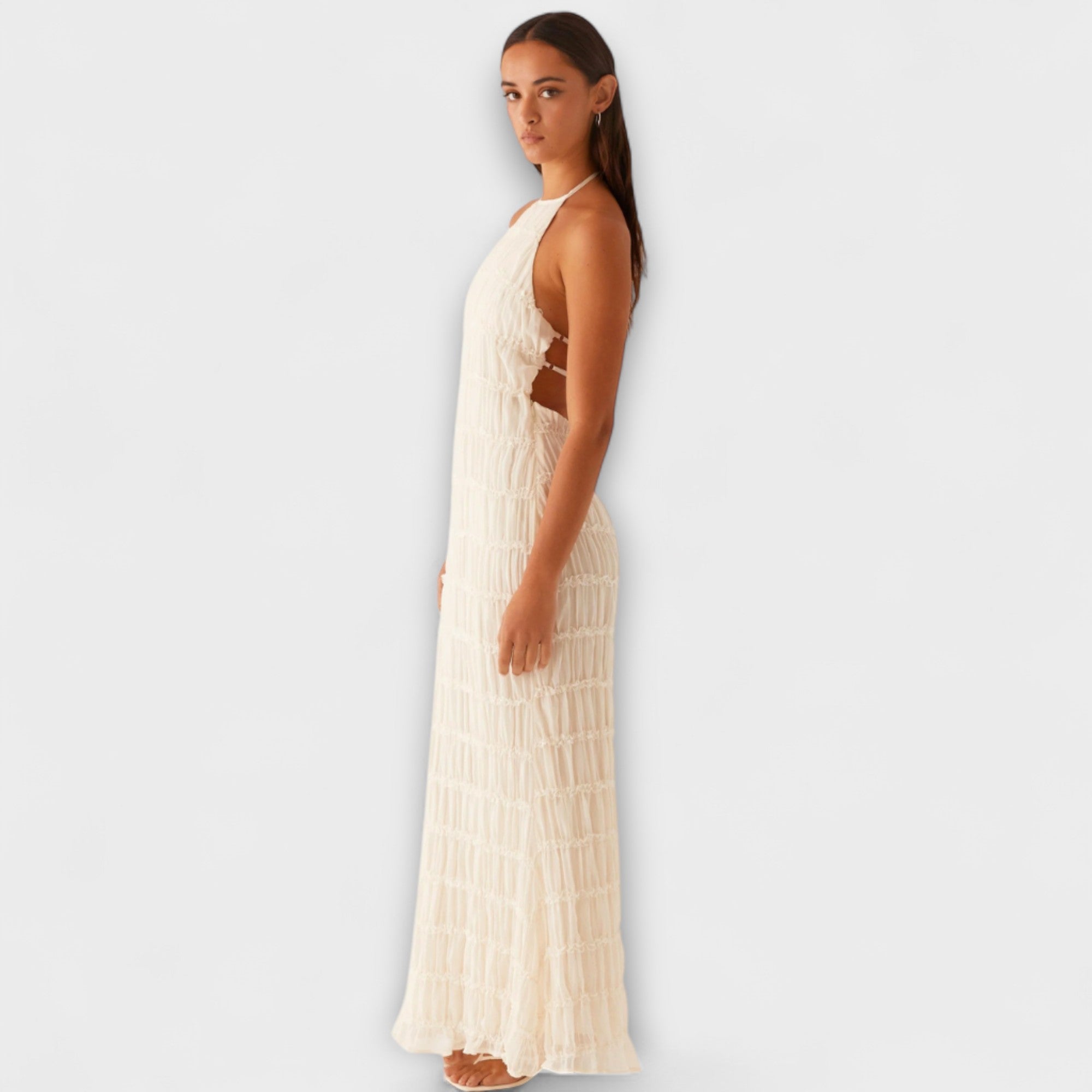Vestido Elegante con Cuello Halter | Adeline