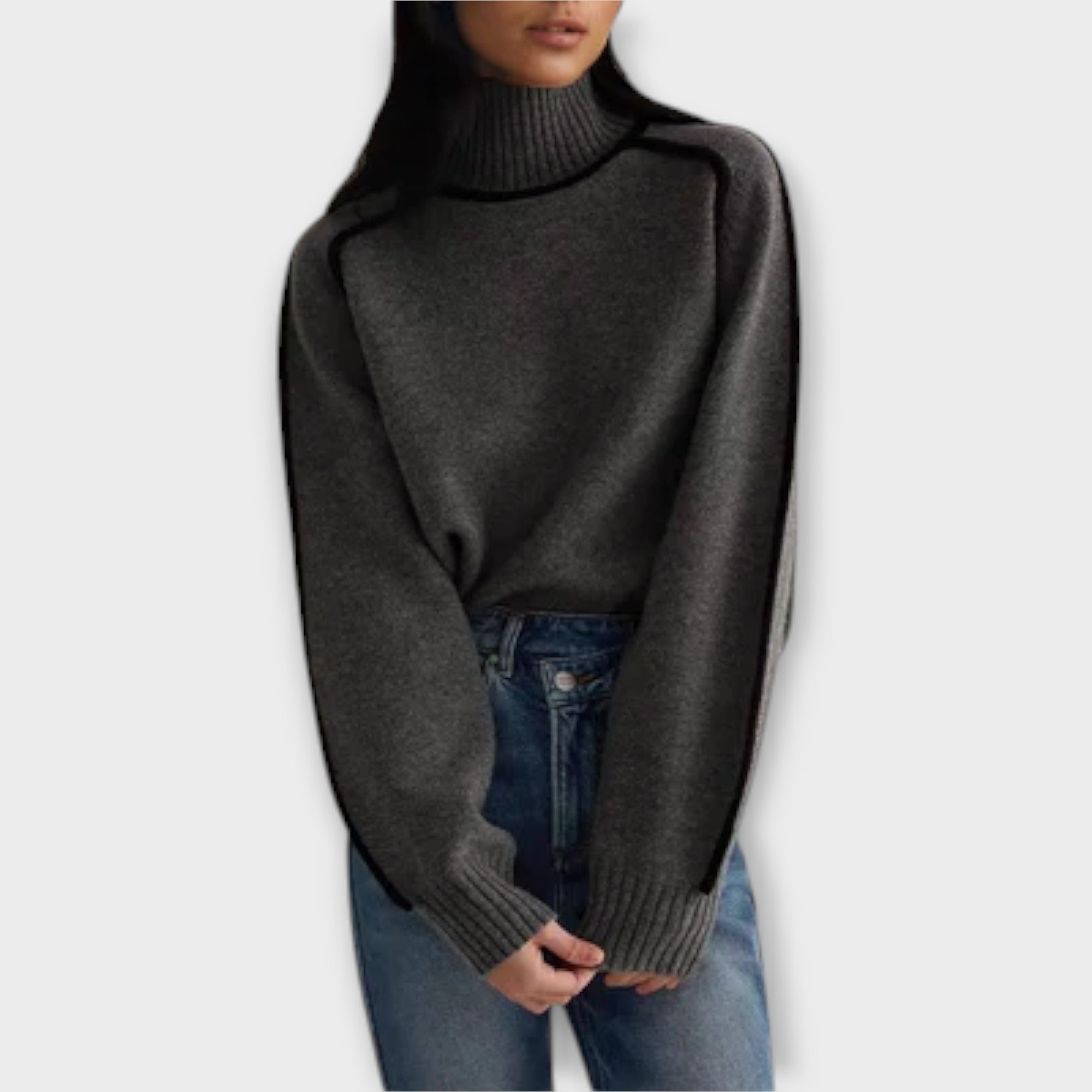Jersey de Cuello Alto Suave y Elegante para Mujer | Lana