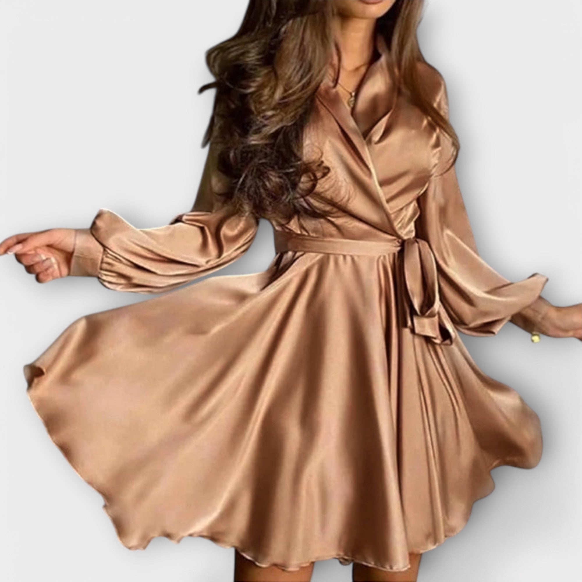 Vestido Lencero de Satén para Fiesta Sascha | Sarah