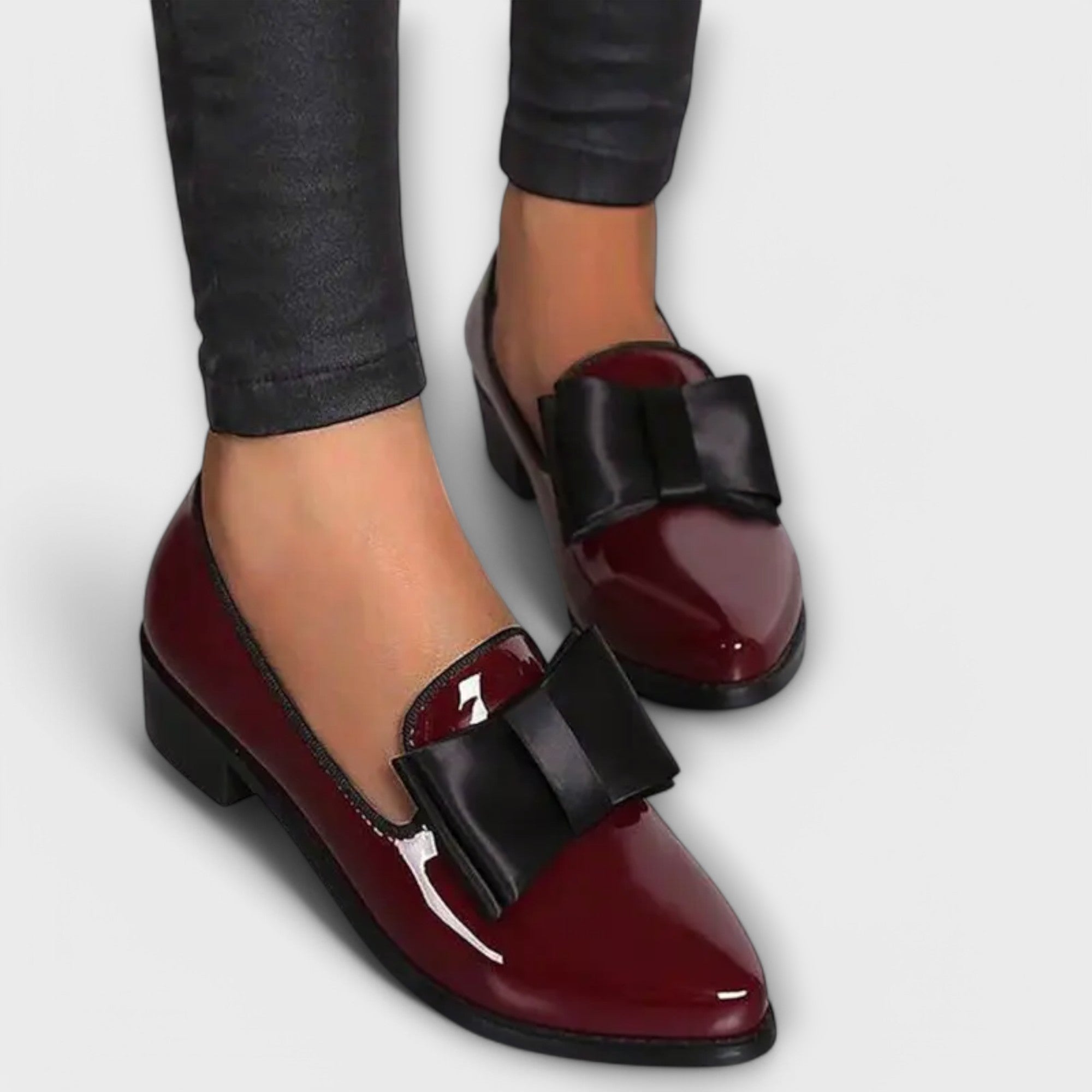 Mocasines Negros de Piel con Plataforma | Mysa