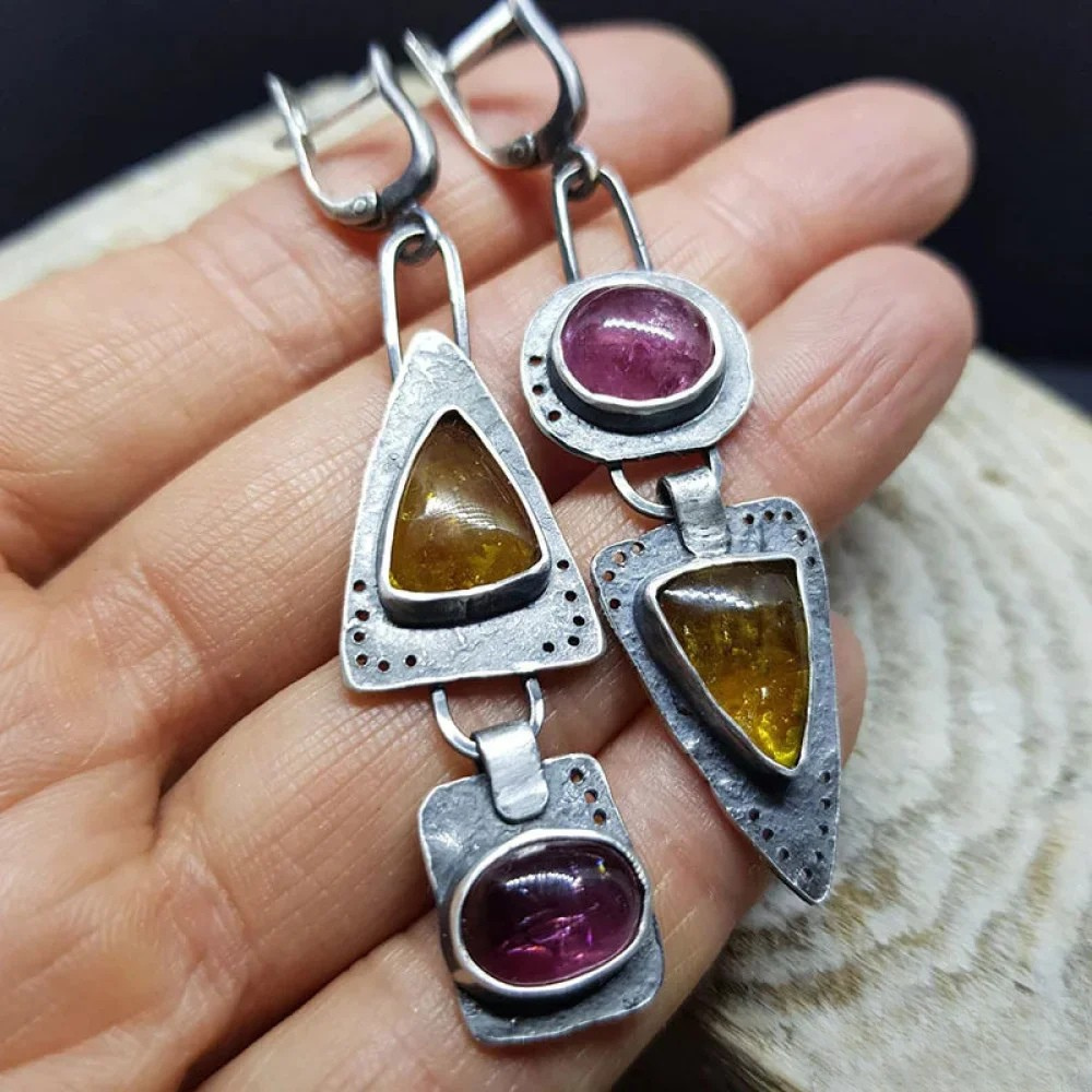 Pendientes Geométricos Triangulares de Estilo Retro | Taya
