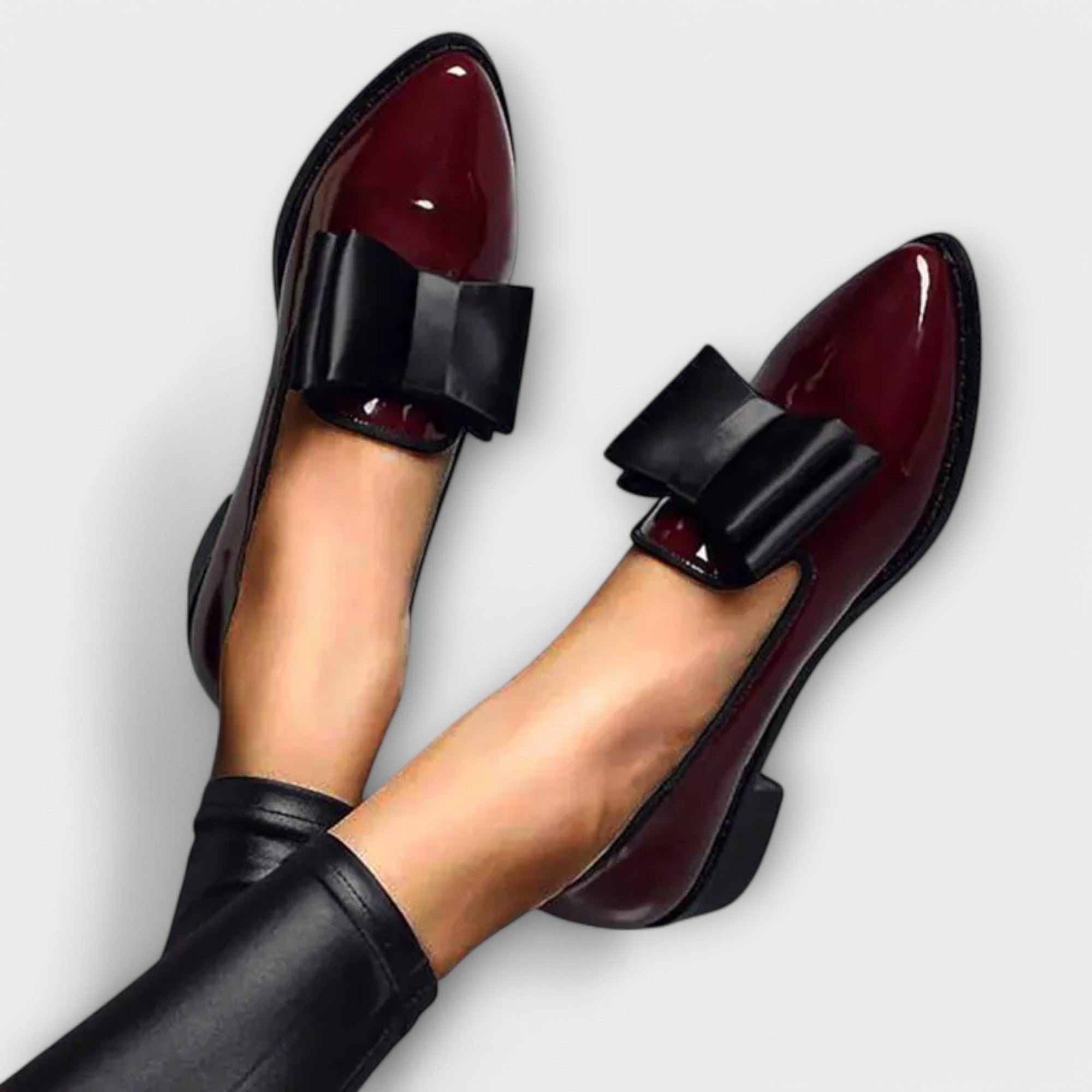 Mocasines Negros de Piel con Plataforma | Mysa