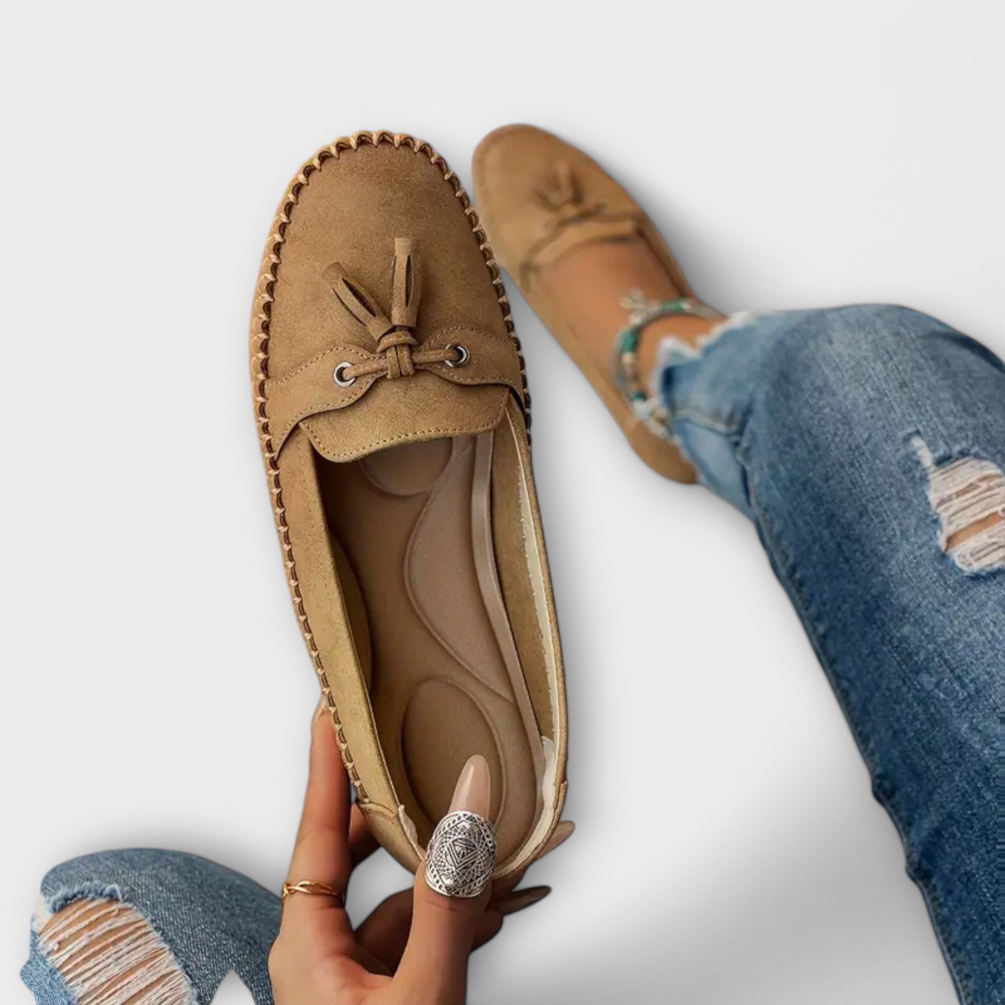 Mocasines de Piel con Plataforma para Mujer | Ori