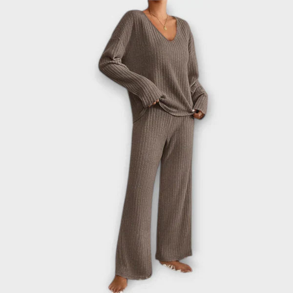 Conjunto Loungewear de Punto Canalé para Mujer | Samantha