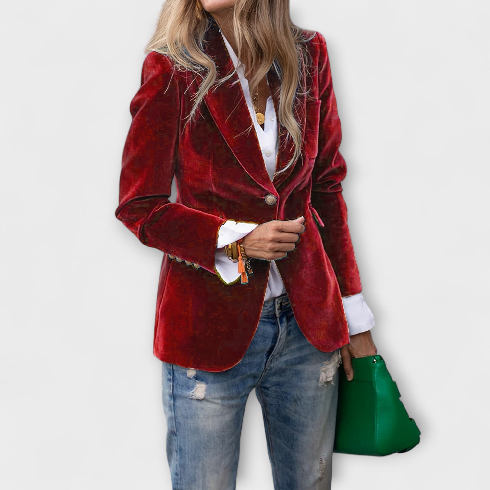 Blazer de Terciopelo Elegante para Mujer | Addison