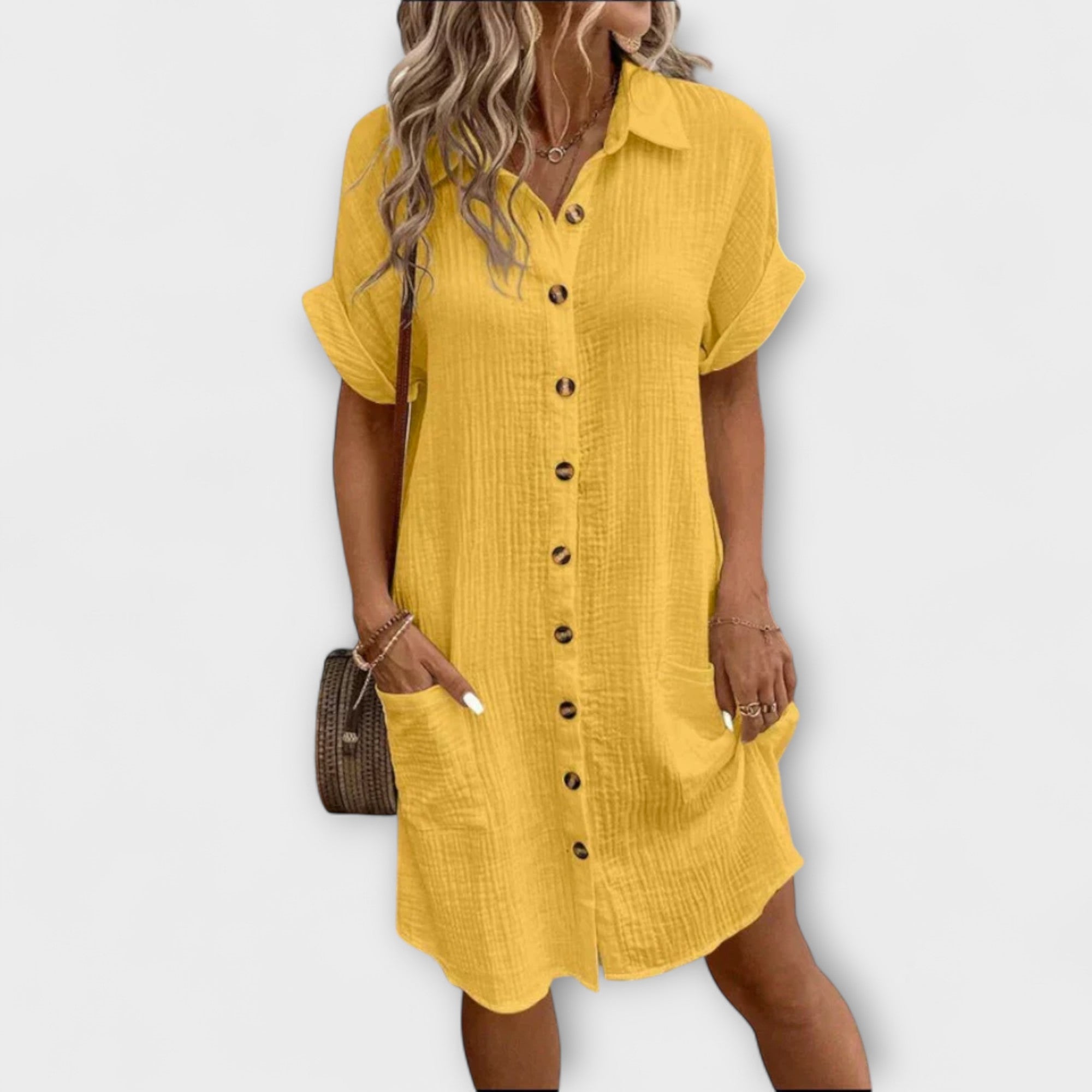 Vestido Casual Tipo Polo de Algodón | Aria