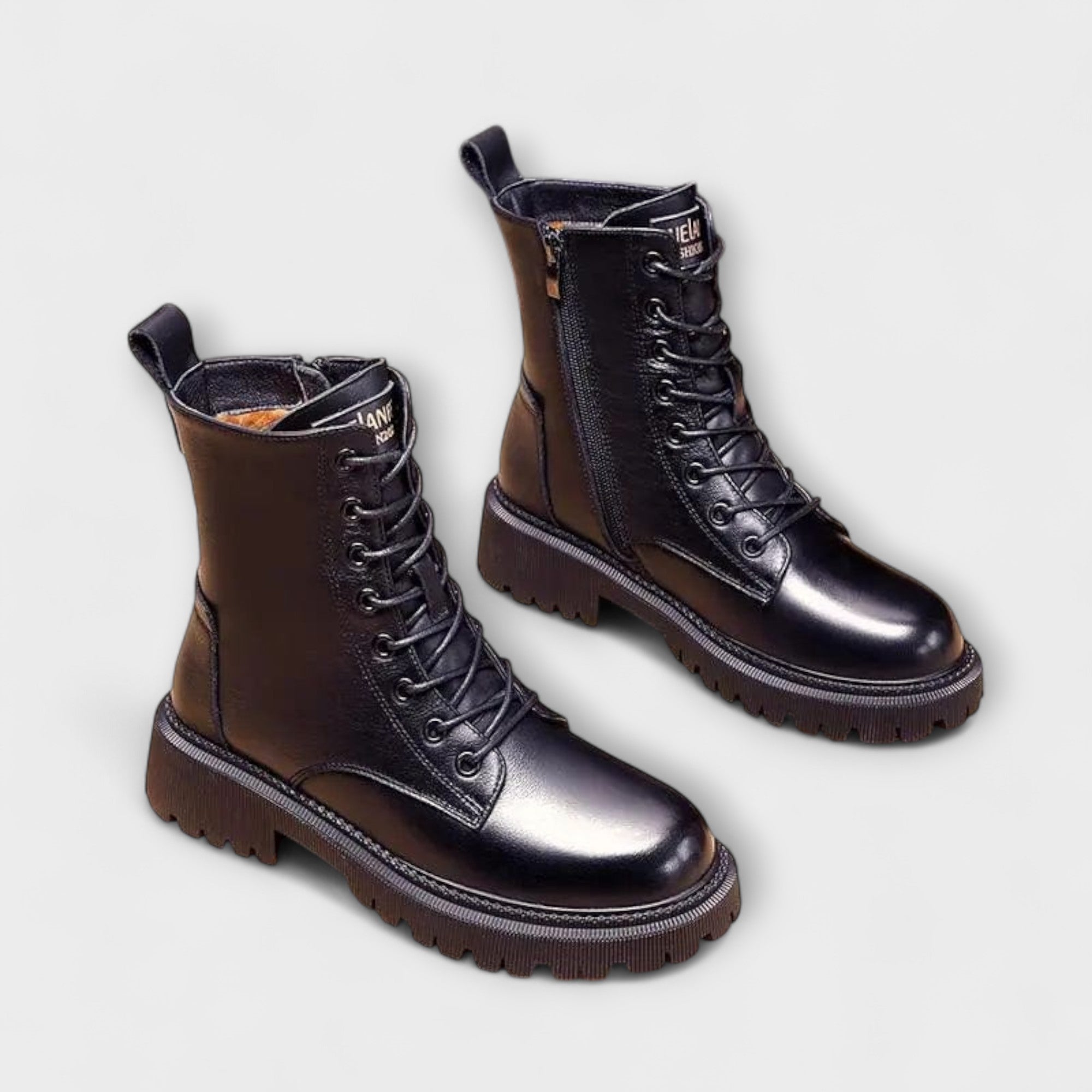 Botines de Piel Negros con Tacón para Mujer | Barbara