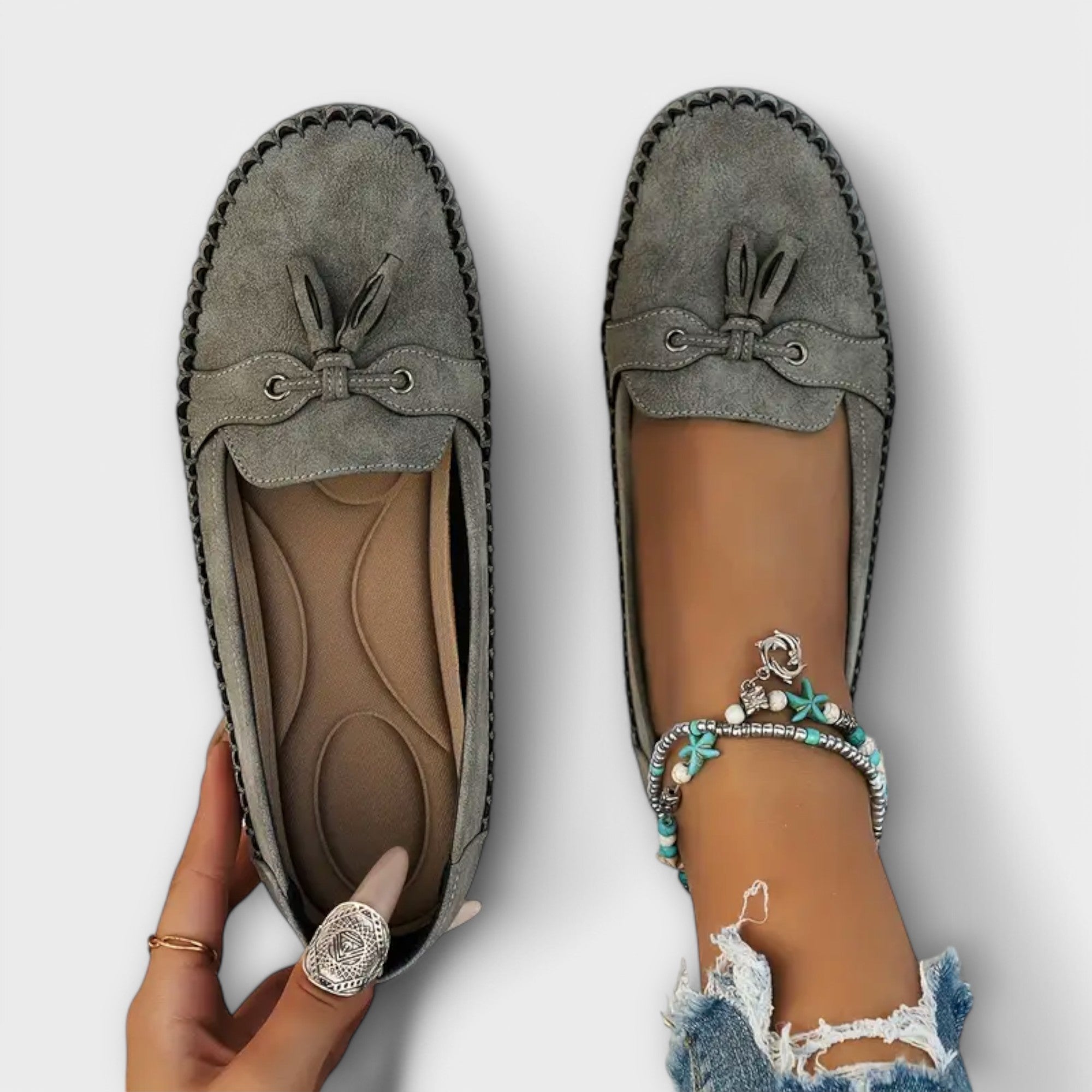 Mocasines de Piel con Plataforma para Mujer | Ori