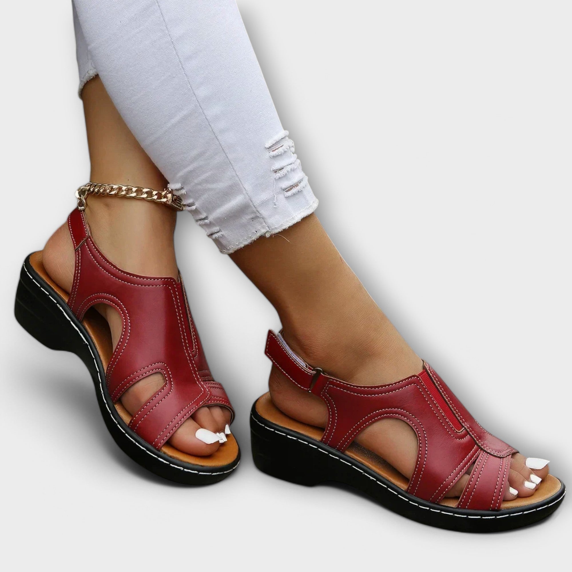Sandalias Ortopédicas de Piel para Mujer | Christina