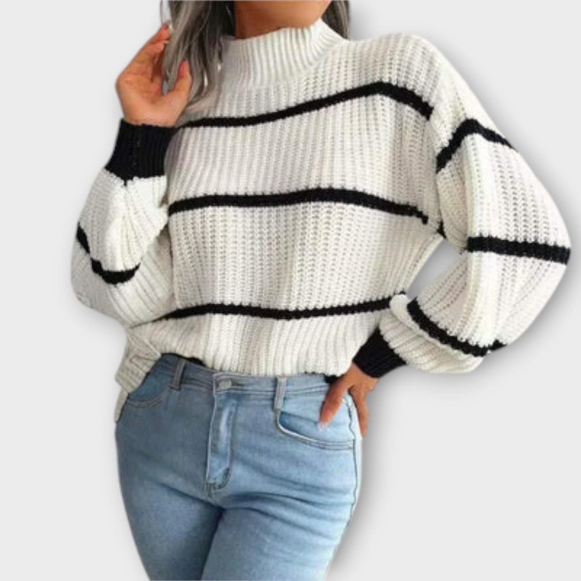 Jersey de Punto a Rayas Estilo Marinero | Gabi