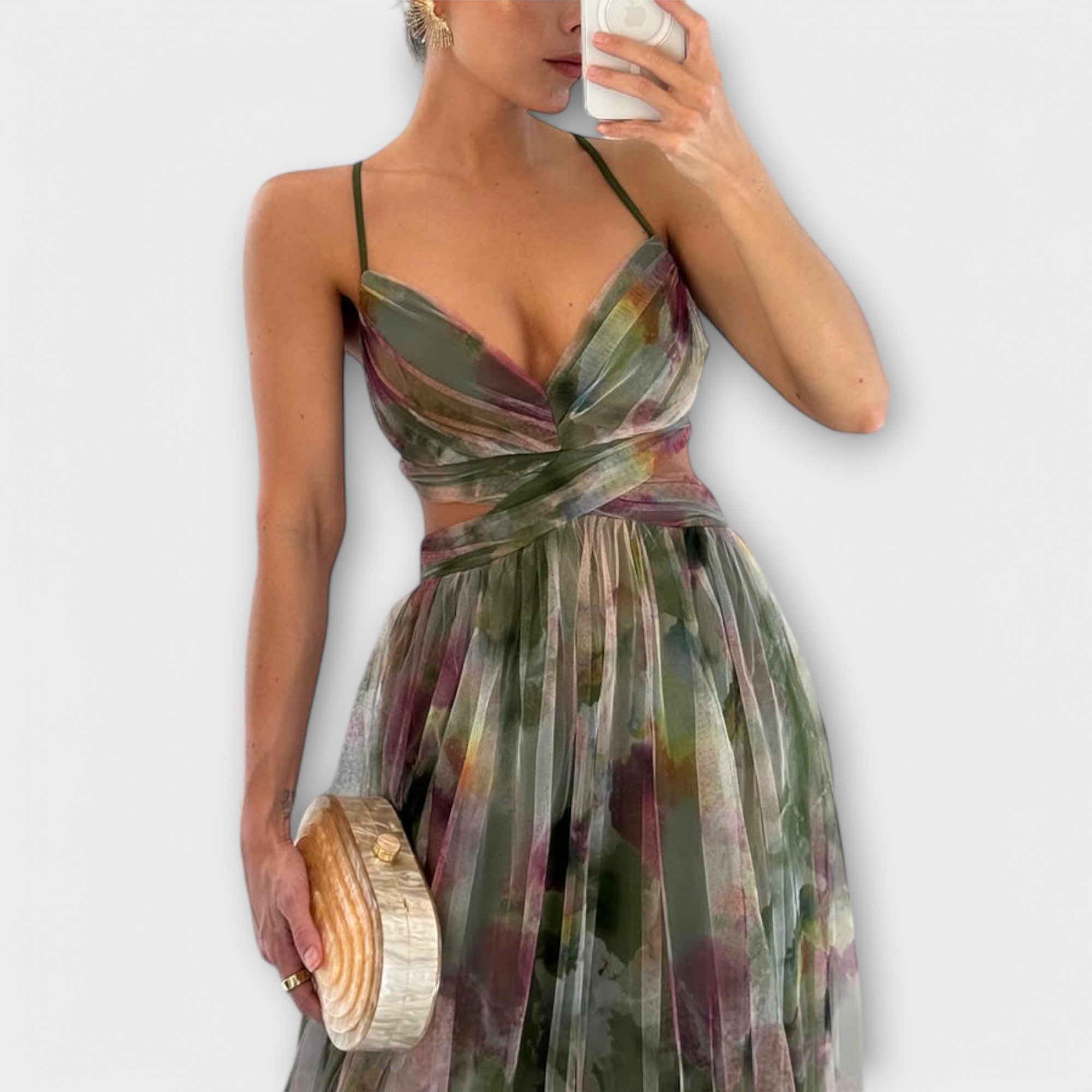 Vestido Largo de Malla Transparente | Annai