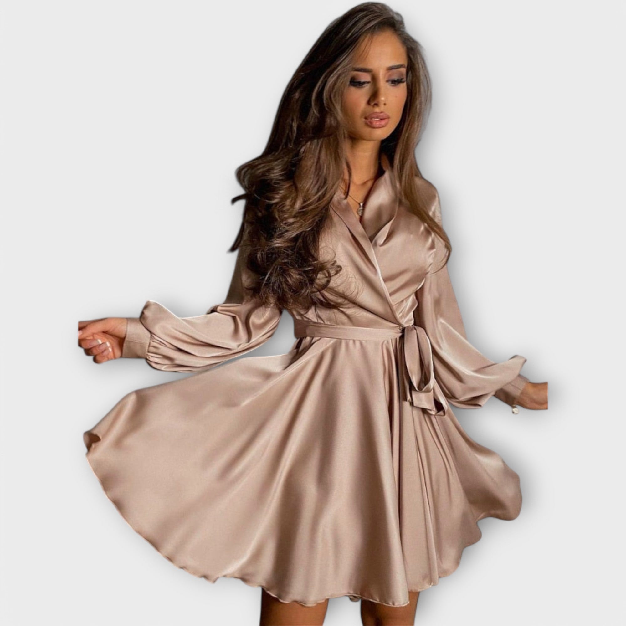 Vestido Lencero de Satén para Fiesta Sascha | Sarah