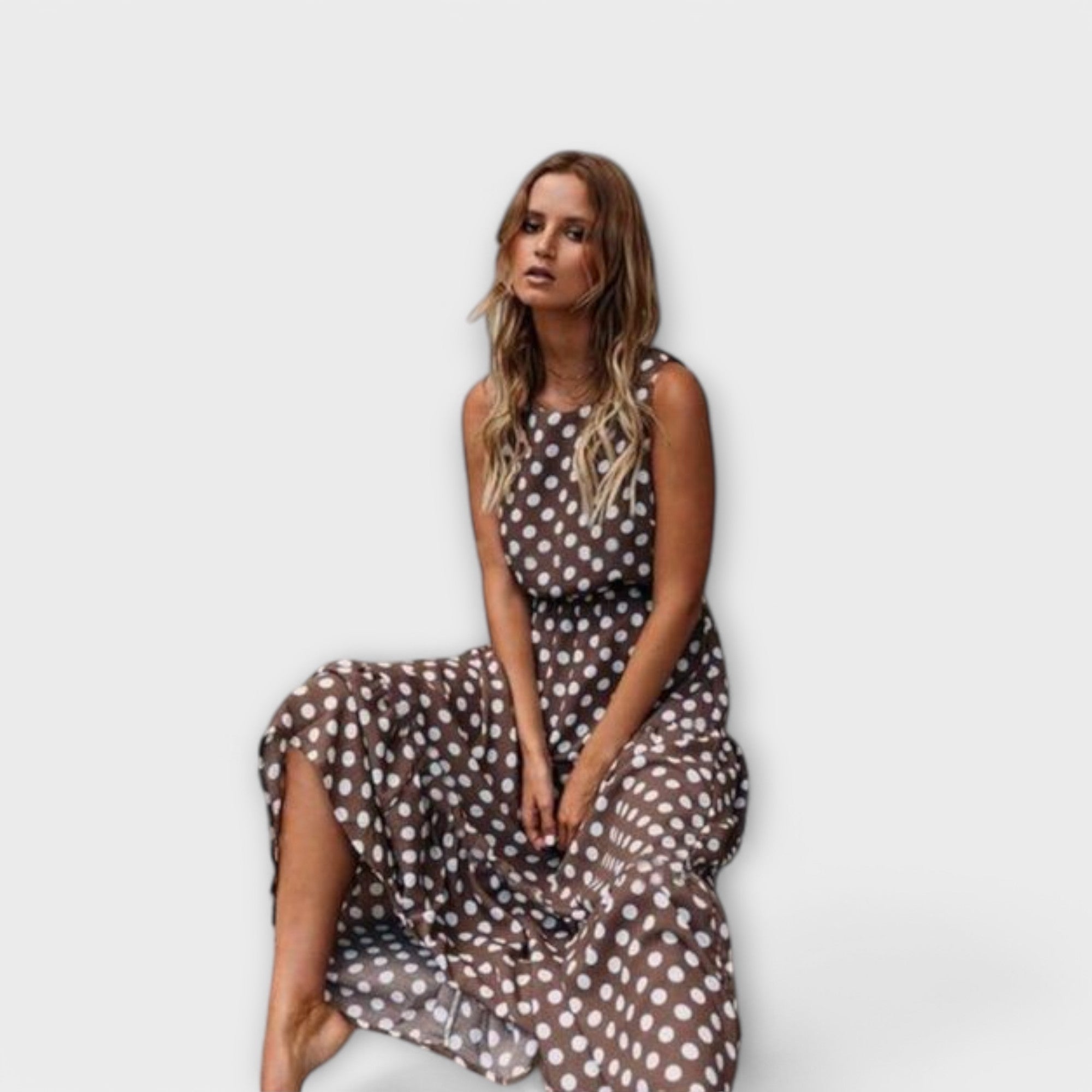 Vestido Midi de Lunares Estilo Bohemio | Kona