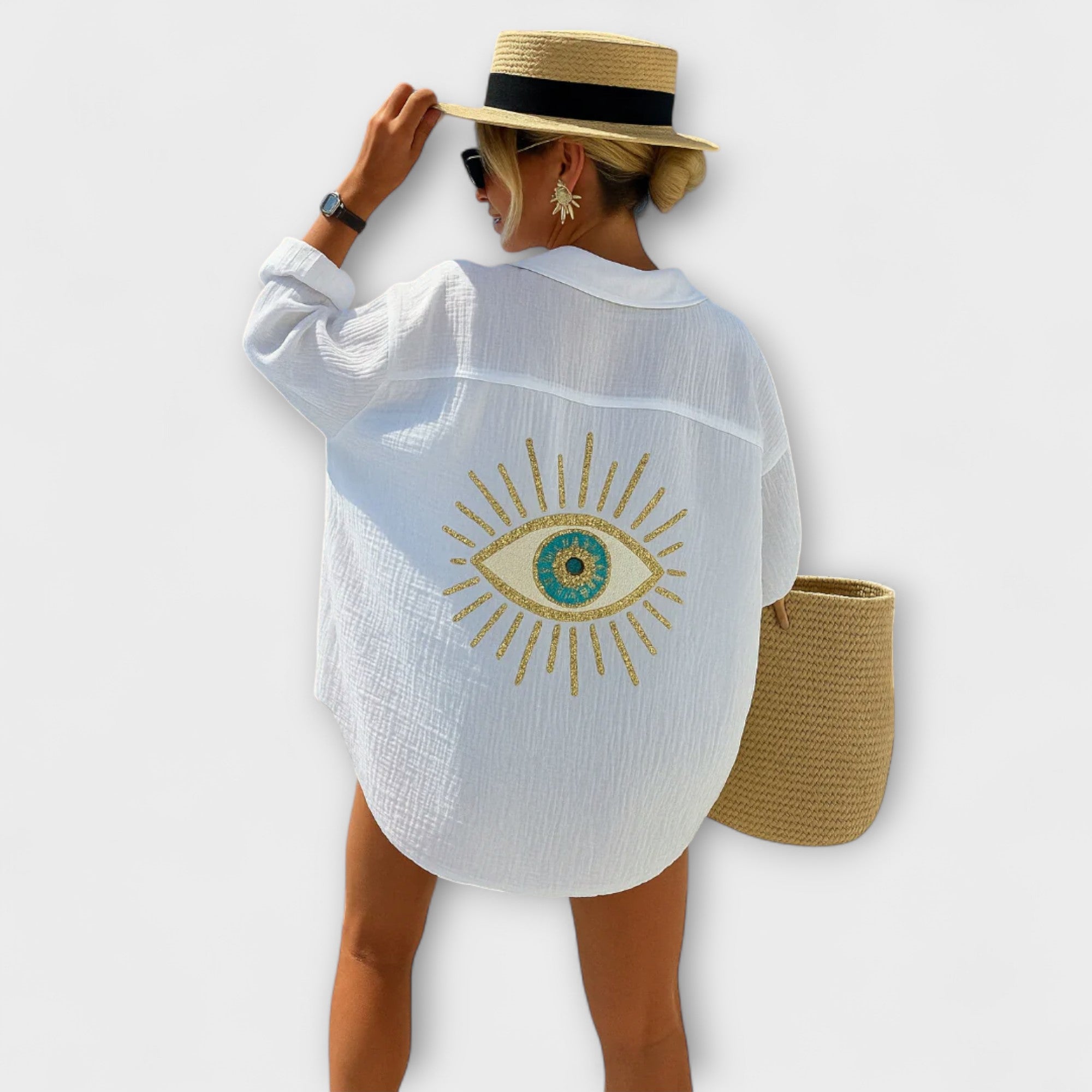 Blusa Blanca Estilo Ibicenco con Bordados | Verano