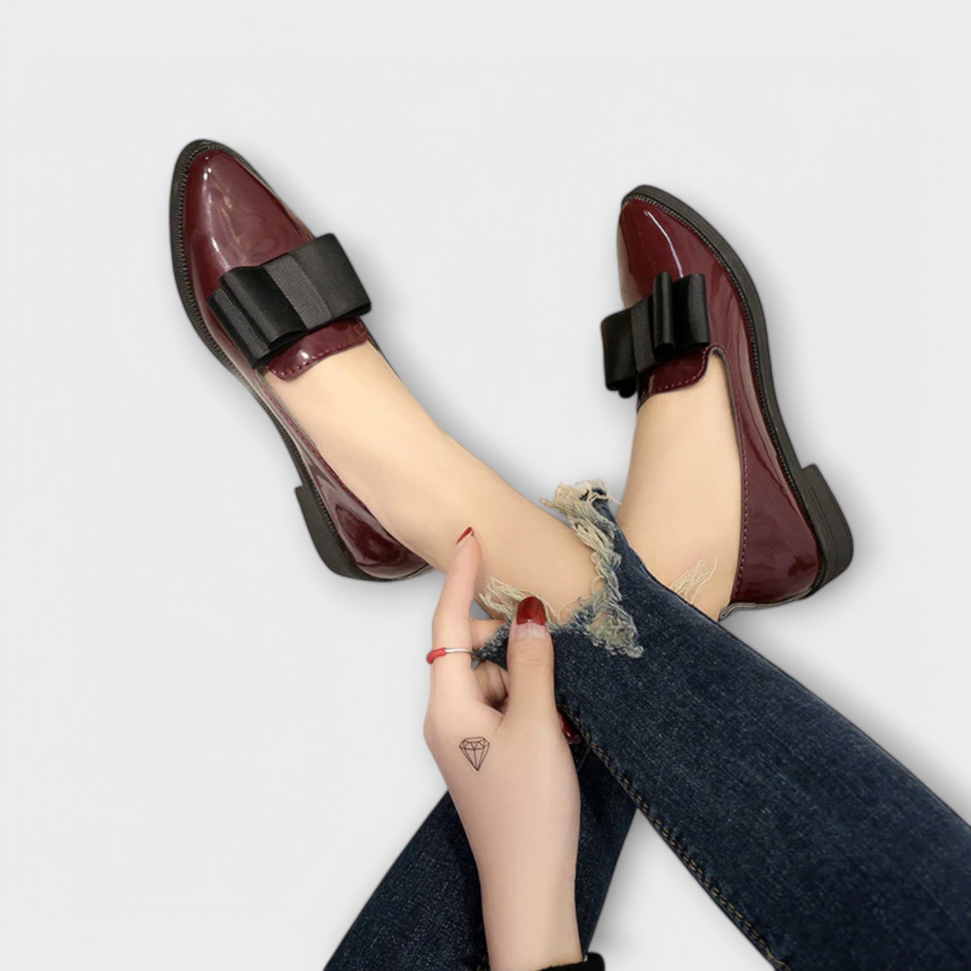 Mocasines Negros de Piel con Plataforma | Mysa