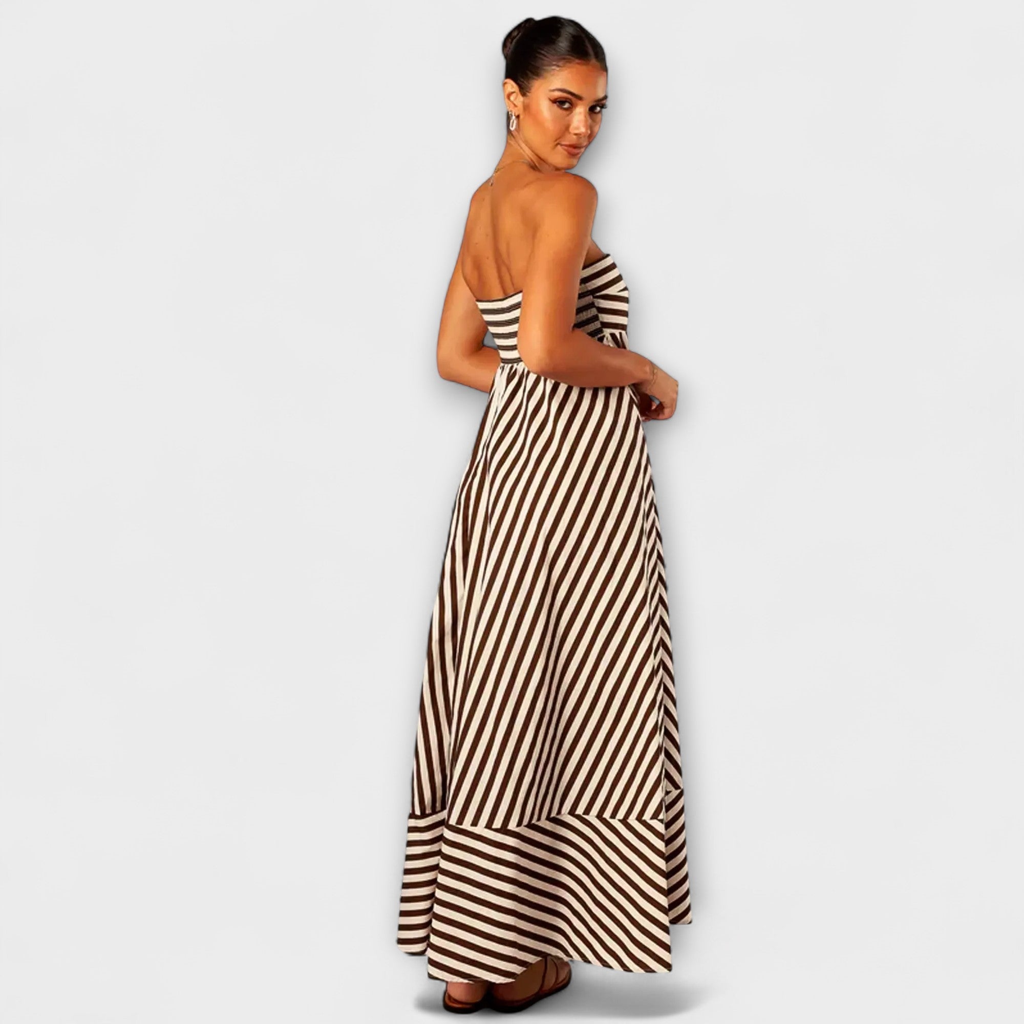 Vestido Largo de Fiesta con Volantes | Dami