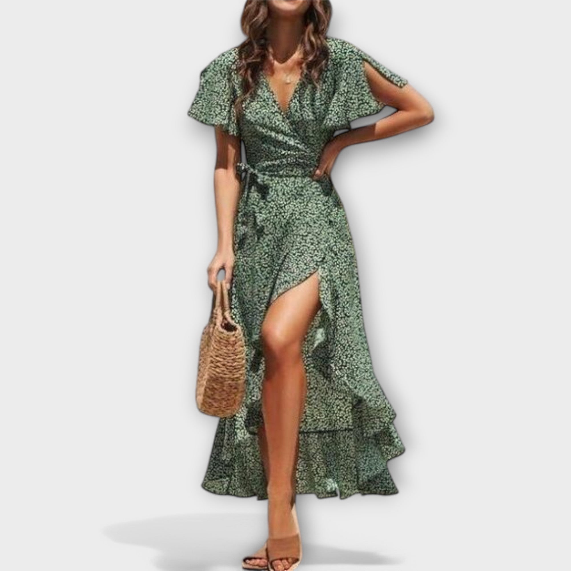 Vestido Bohemio Largo/Midi con Estampado | Luna