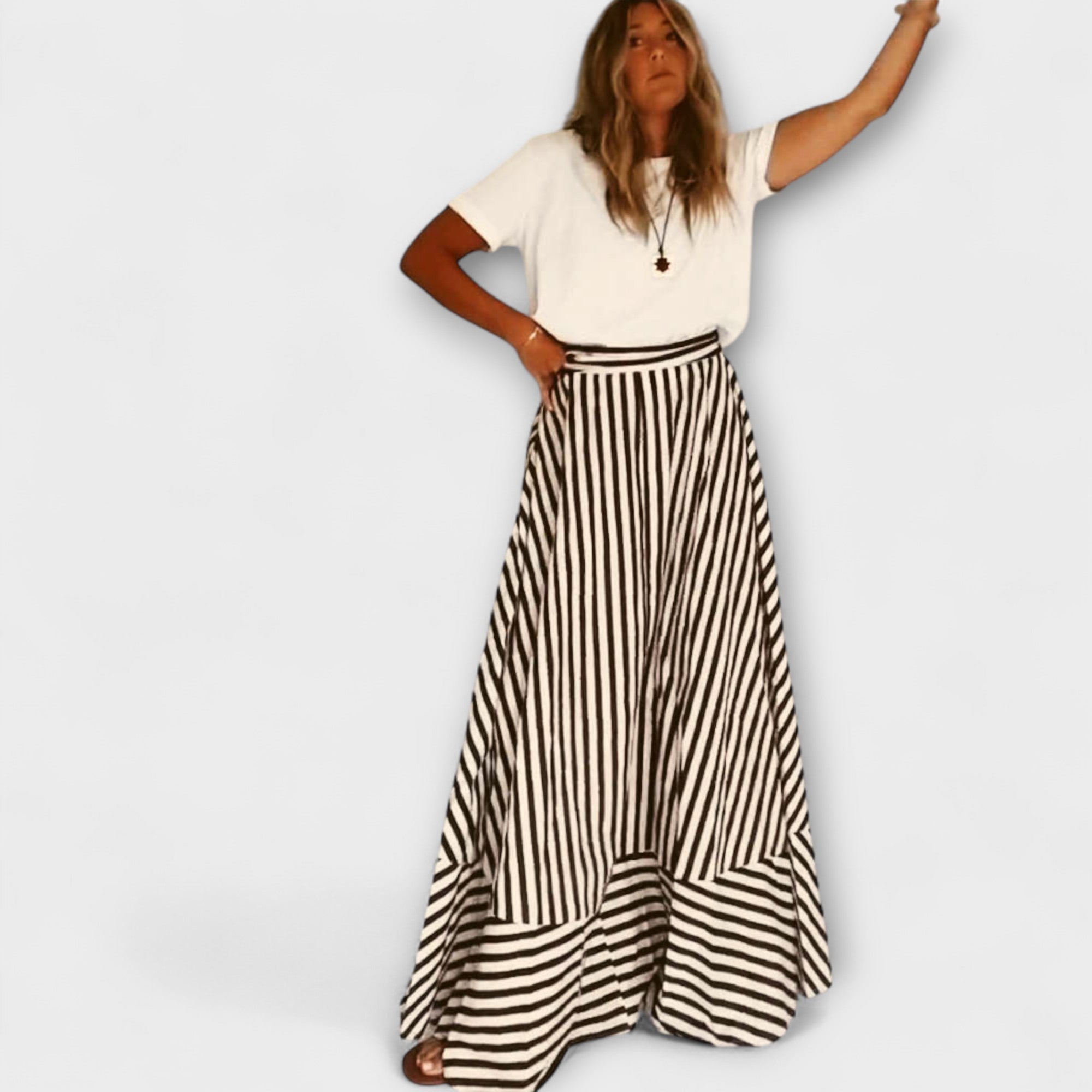 Vestido Largo de Fiesta con Volantes | Dami