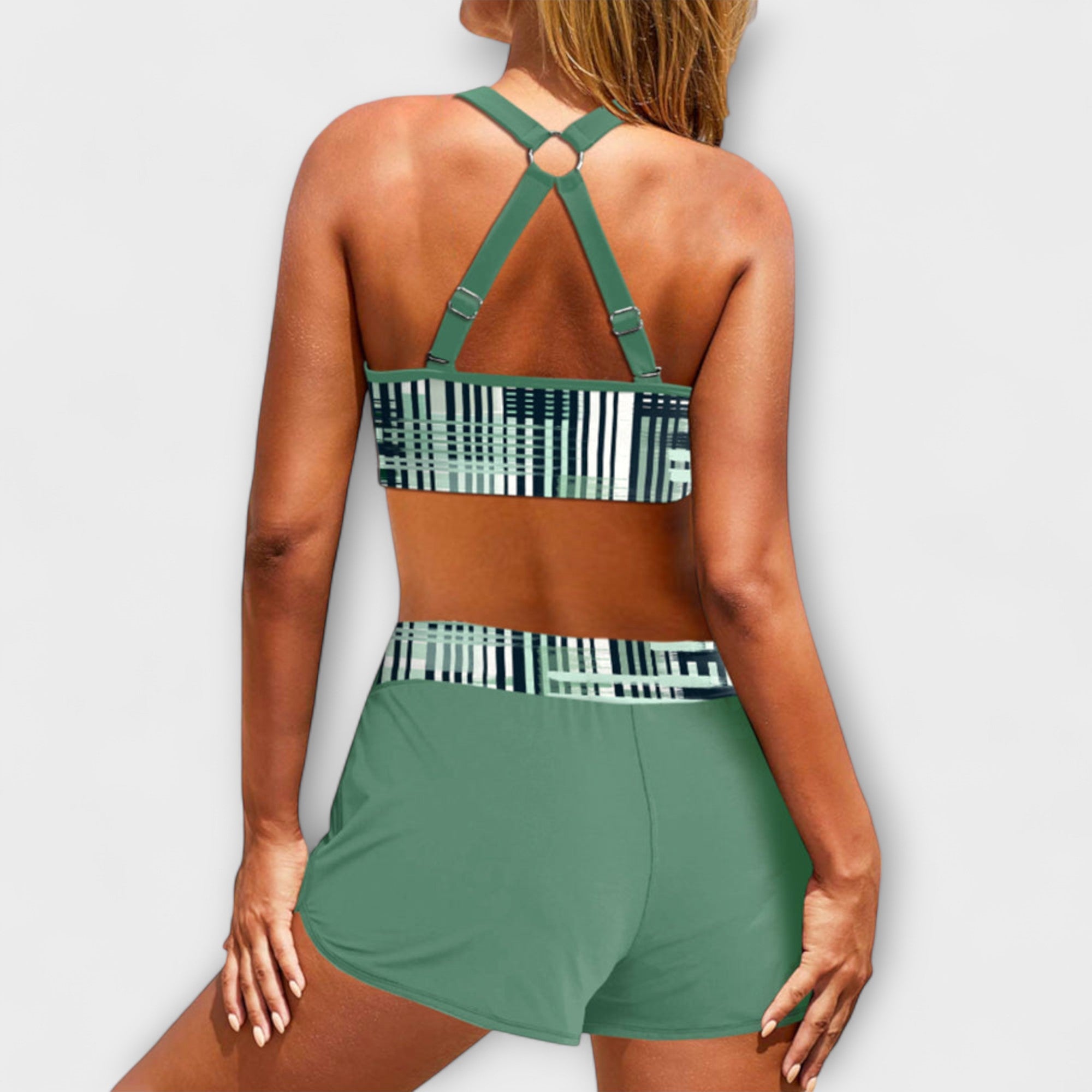 Bikini de Talle Alto y Tejido Canalé Janelle | Janel