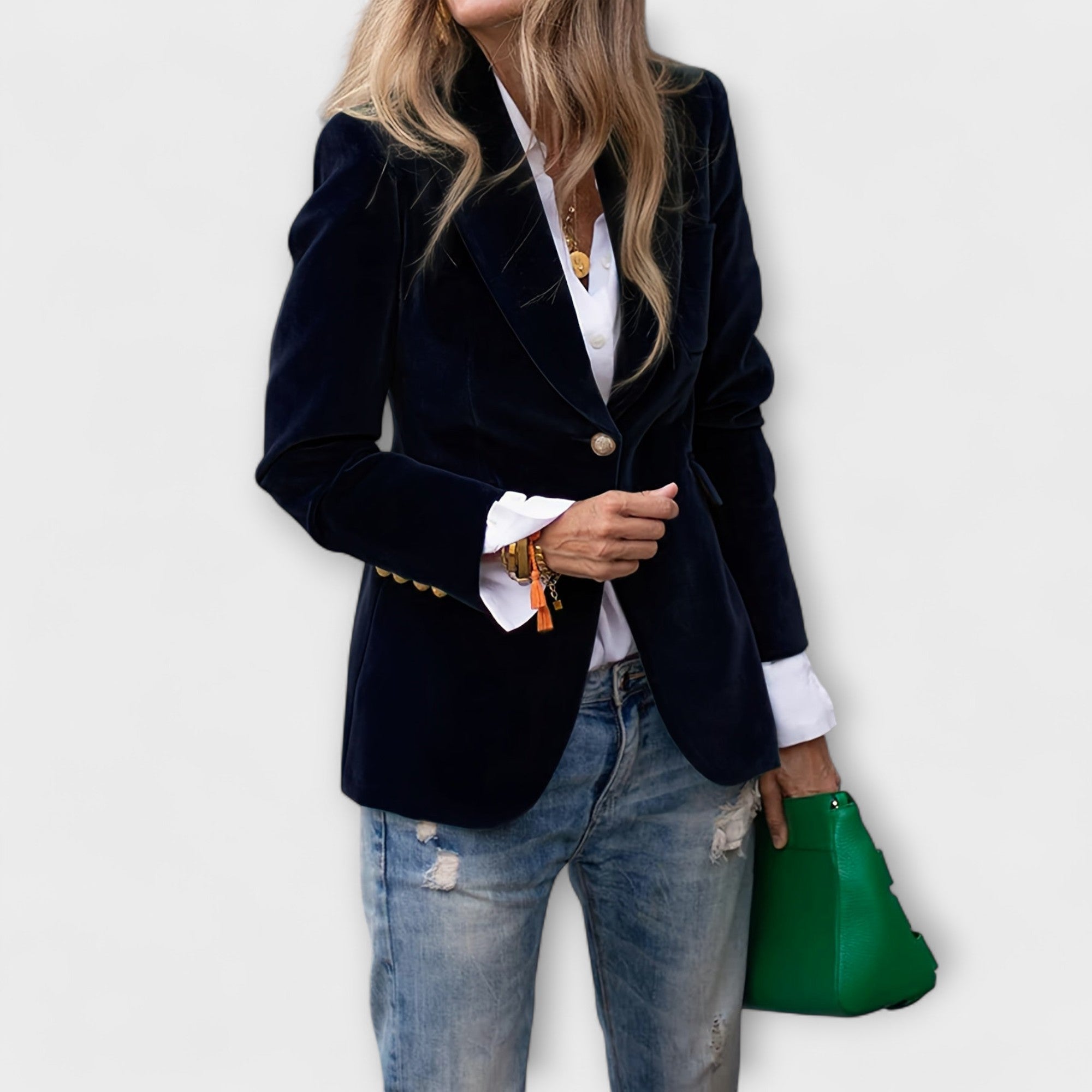 Blazer de Terciopelo Elegante para Mujer | Addison
