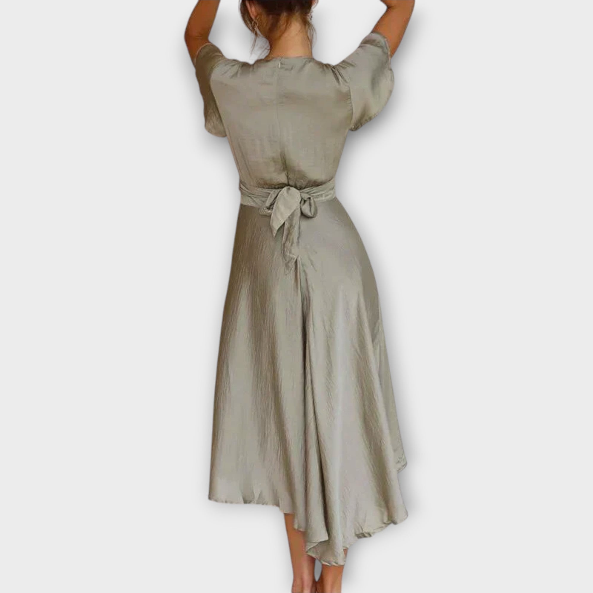Vestido Midi Elegante con Escote en V Margret | Dress