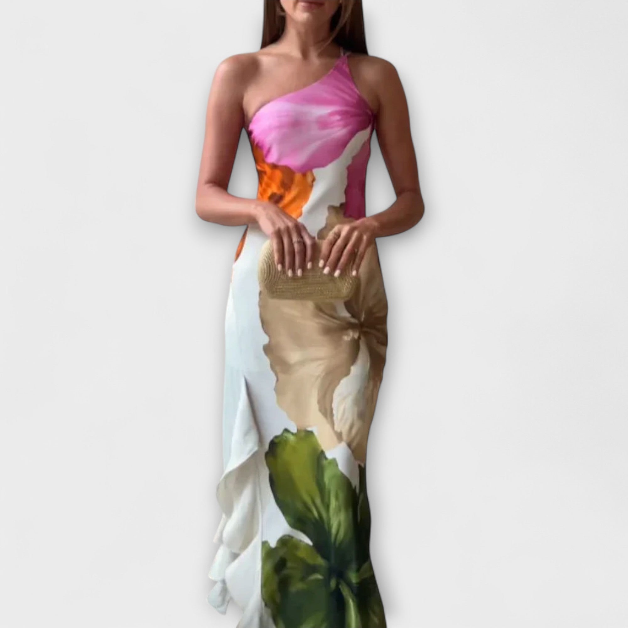 Vestido Largo de Fiesta con Diseño Patchwork Sapphire | Martina