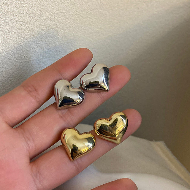Pendientes Elegantes de Corazón Dorados | Nina