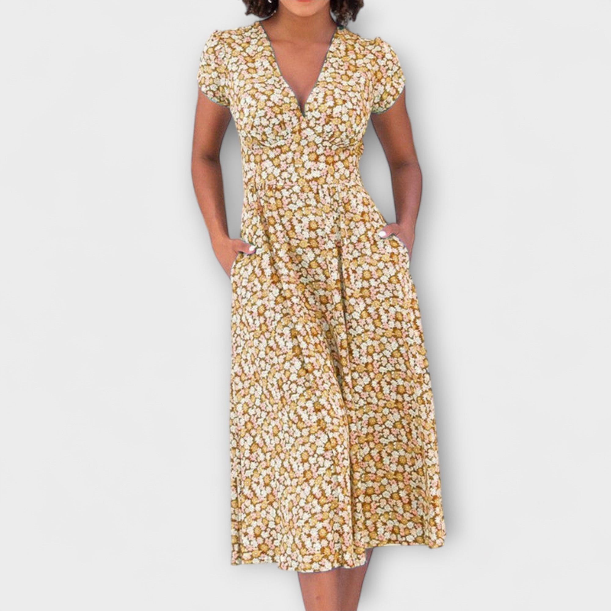 Vestido Midi Camisero con Botones | Alpha