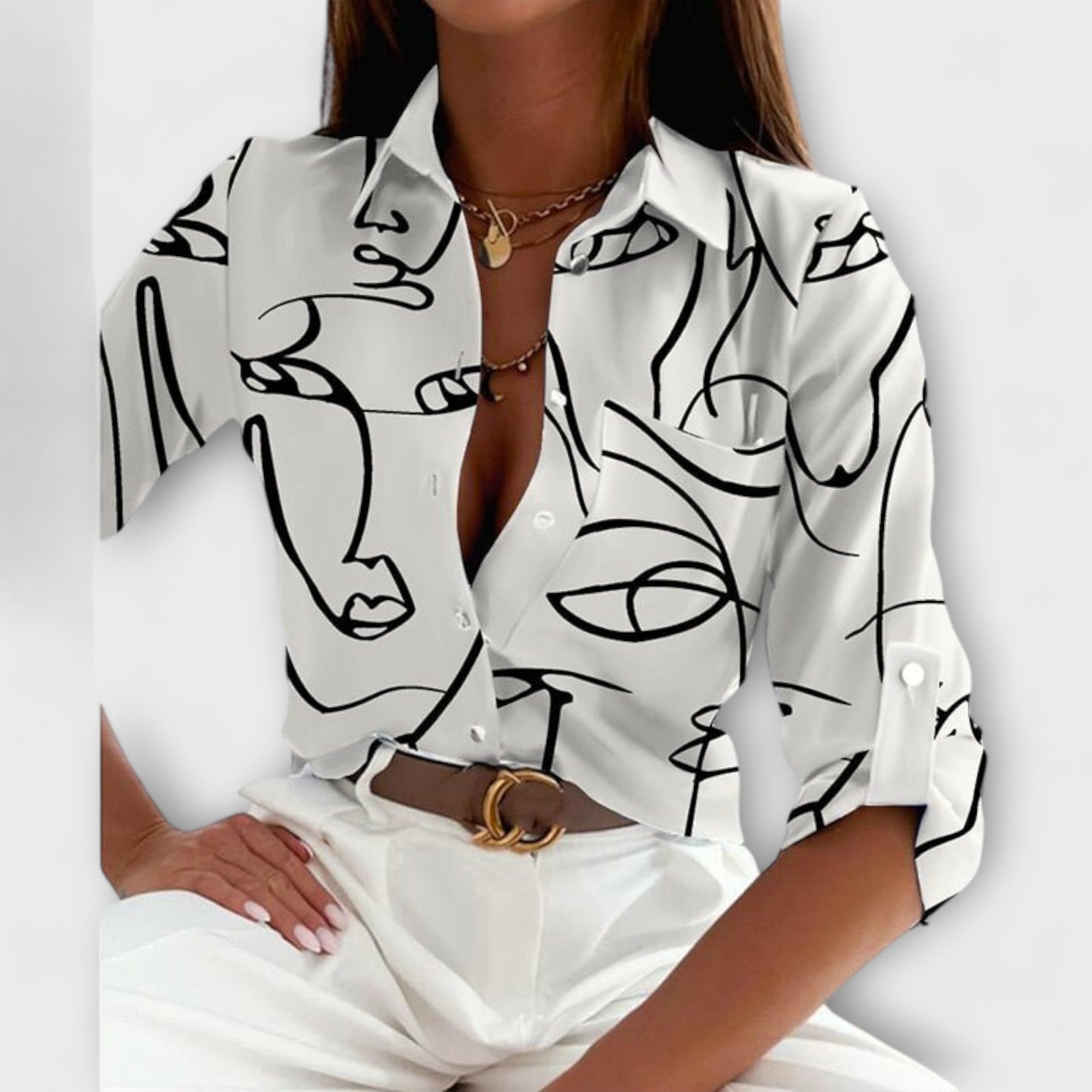 Camisa Clásica de Mujer con Cuello | Kani