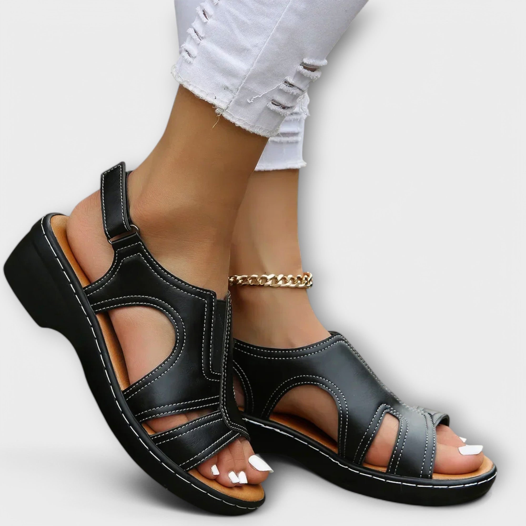 Sandalias Ortopédicas de Piel para Mujer | Christina