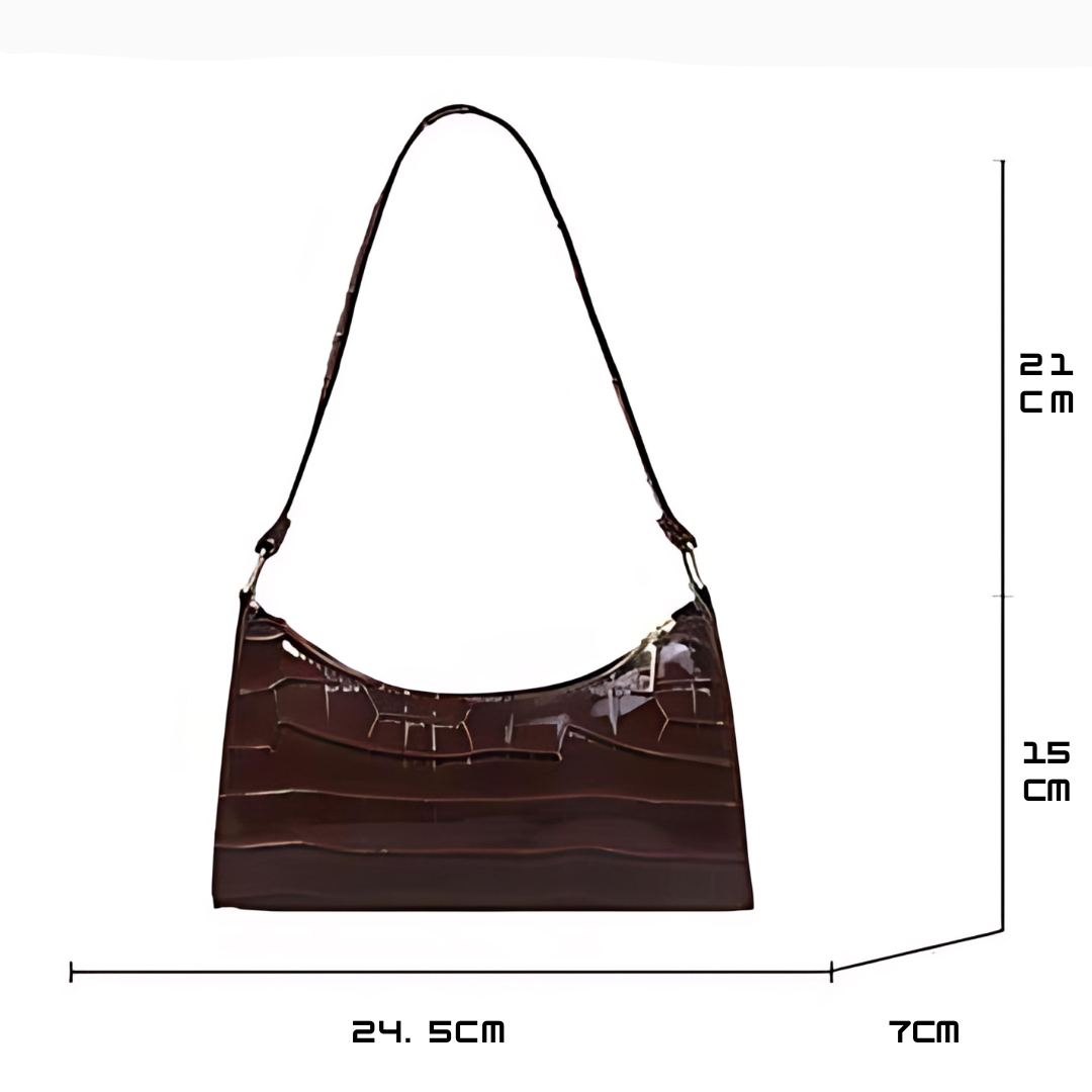 Bolso de Hombro de Piel Brillante | Claire