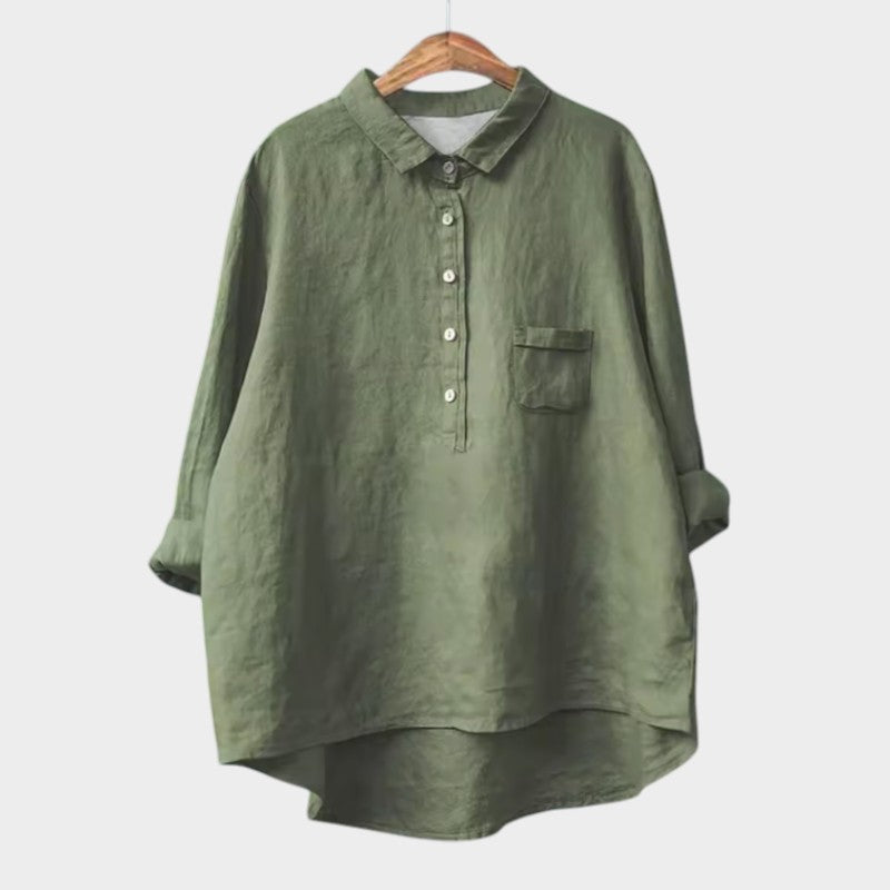 Blusa Premium con Encaje y Cuello Alto Petra | Lillia
