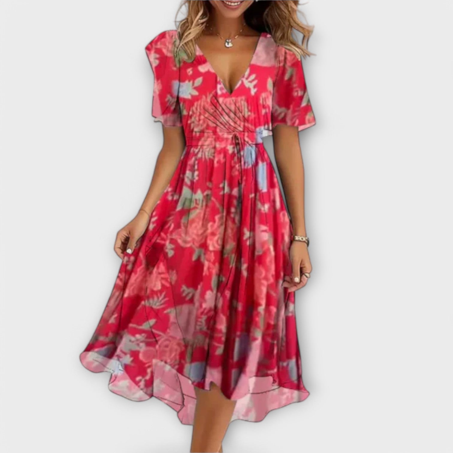 Vestido Elegante con Escote en V para Mujer | Annegret