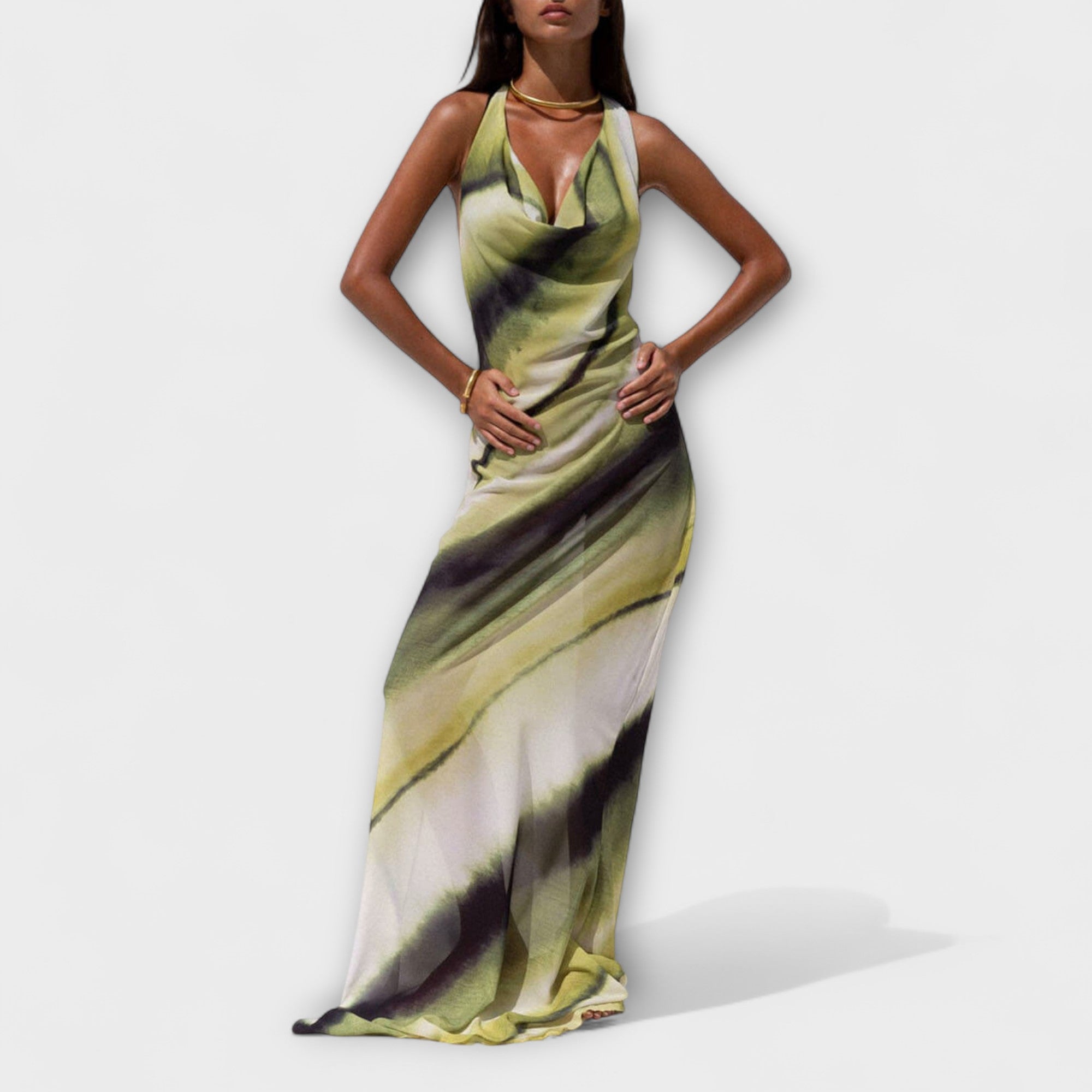 Vestido Largo Tie-Dye en Degradado | Maxi Vestido Bohemio de Verano