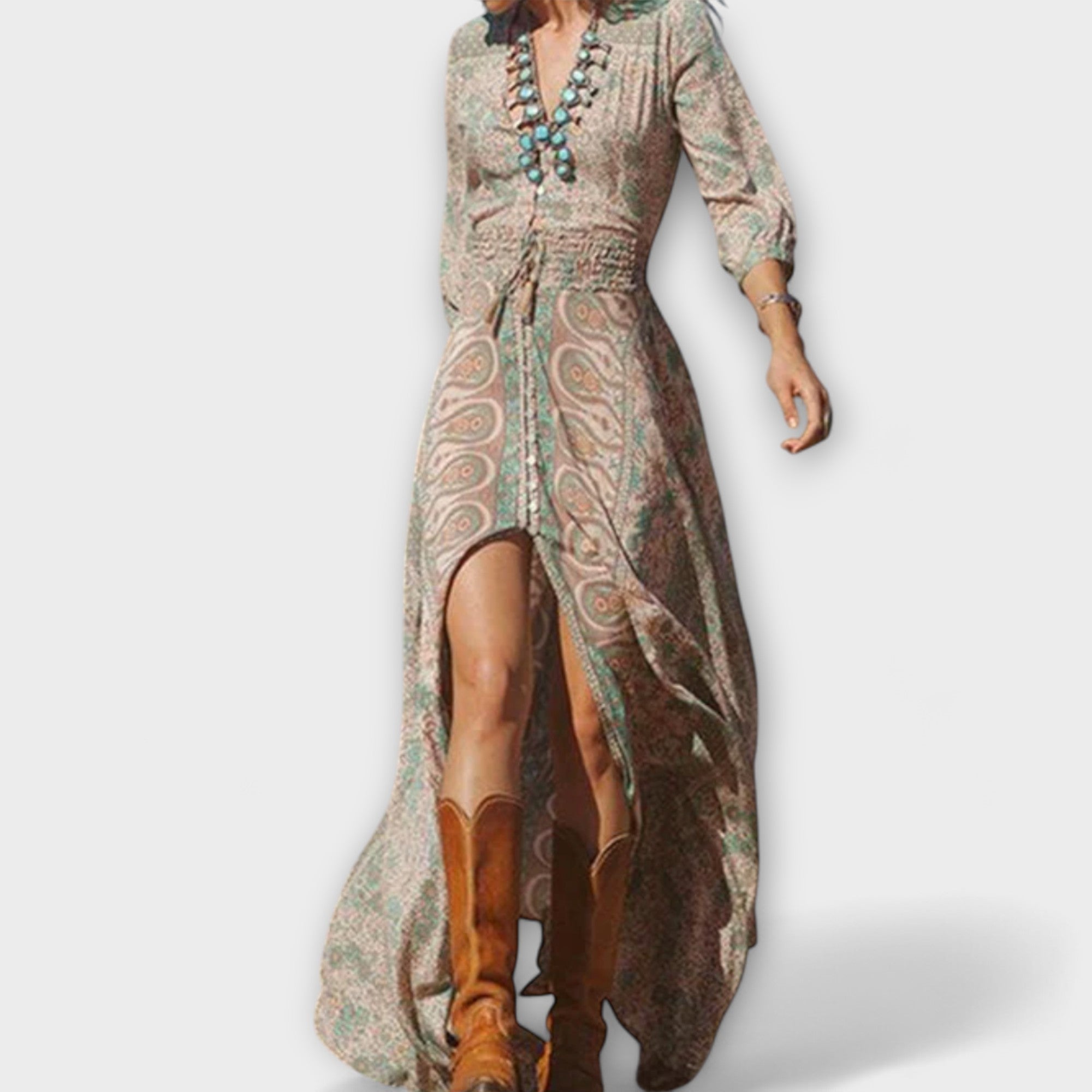 Vestido Largo Bohemio de Estilo Relajado | Marta